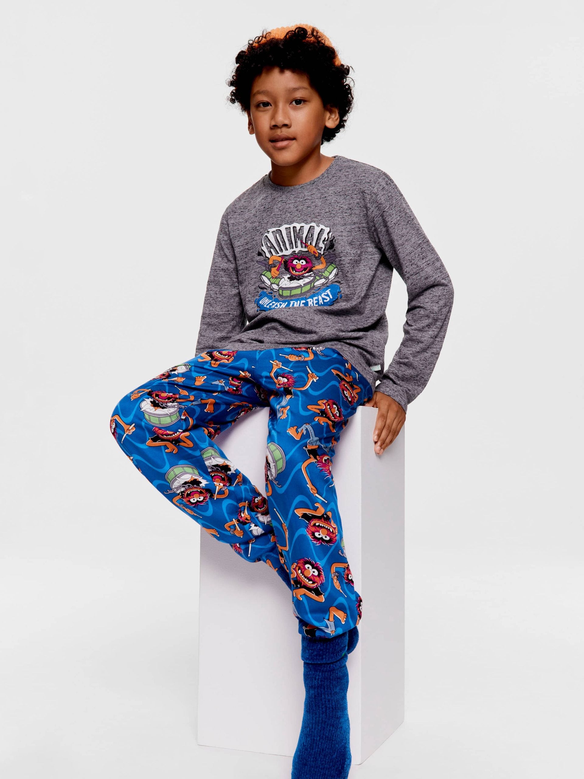 Boys Animal Muppet Long Pj Set multi image 1