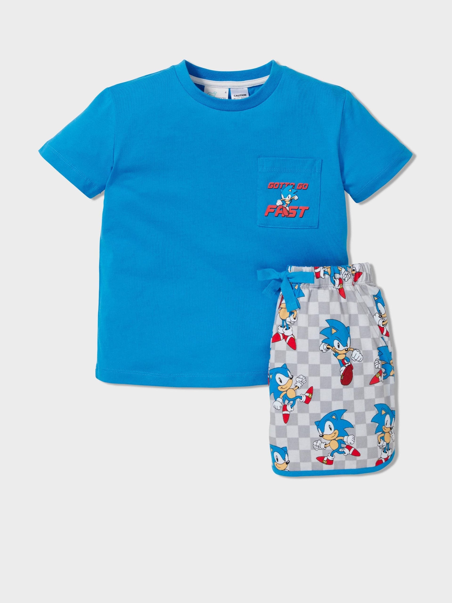 Jnr Boys Sonic Pj Set multi image 2