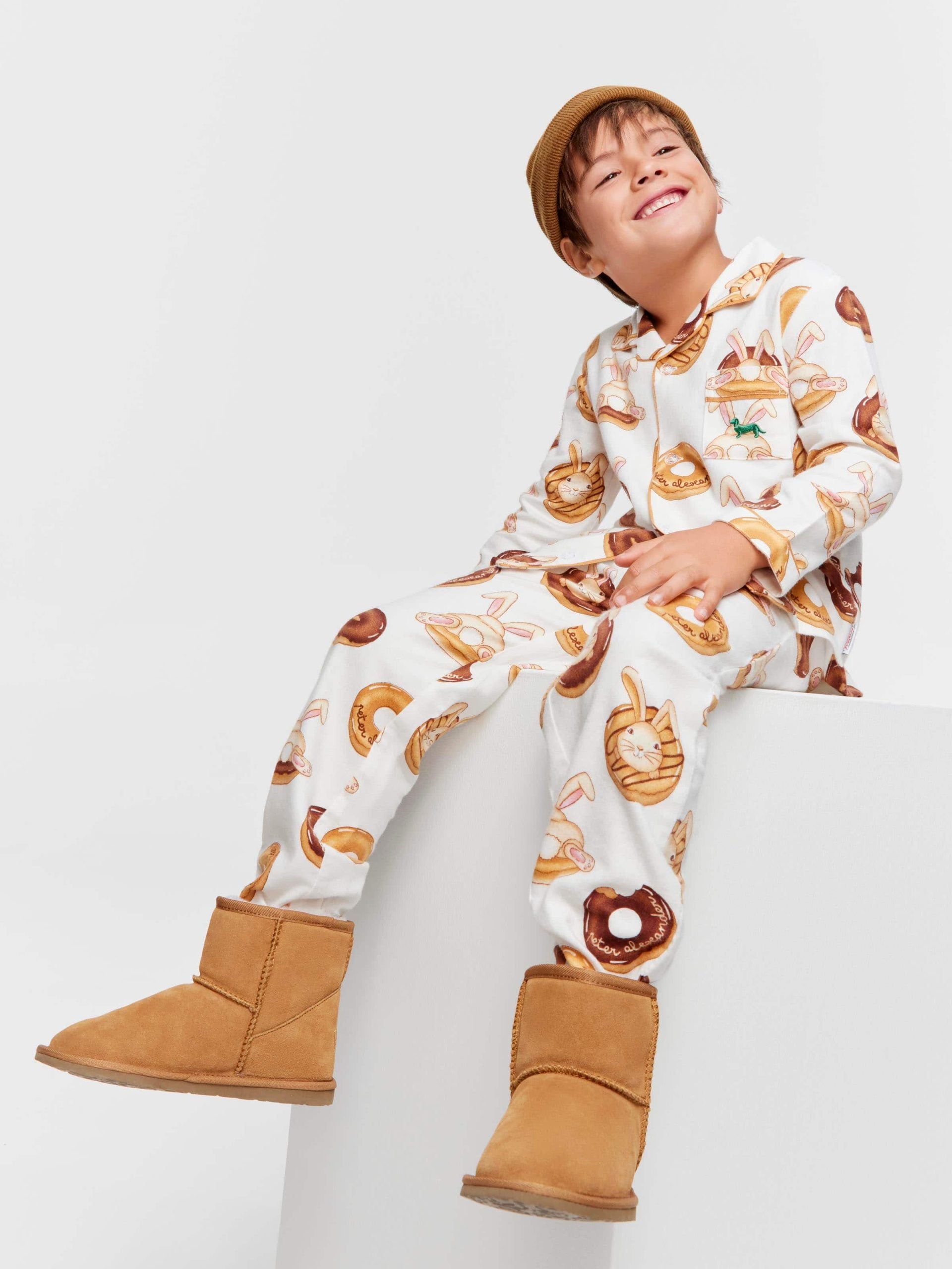 Jnr Kids Krispy Kreme Bunny Bamboo Flannelette Classic Pj Set multi image 0