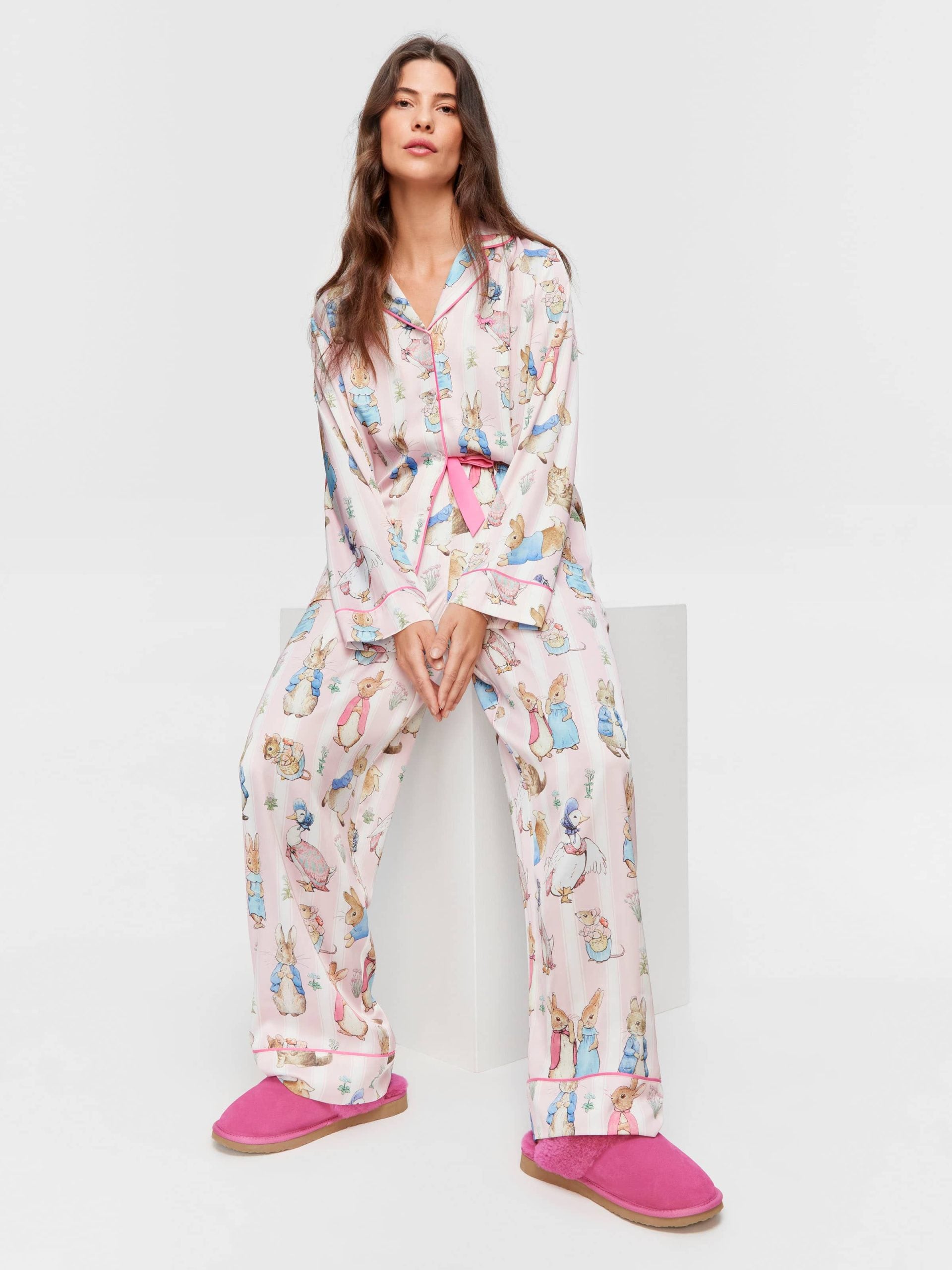 Peter Rabbit Satin Long Sleeve Pj Set multi image 1