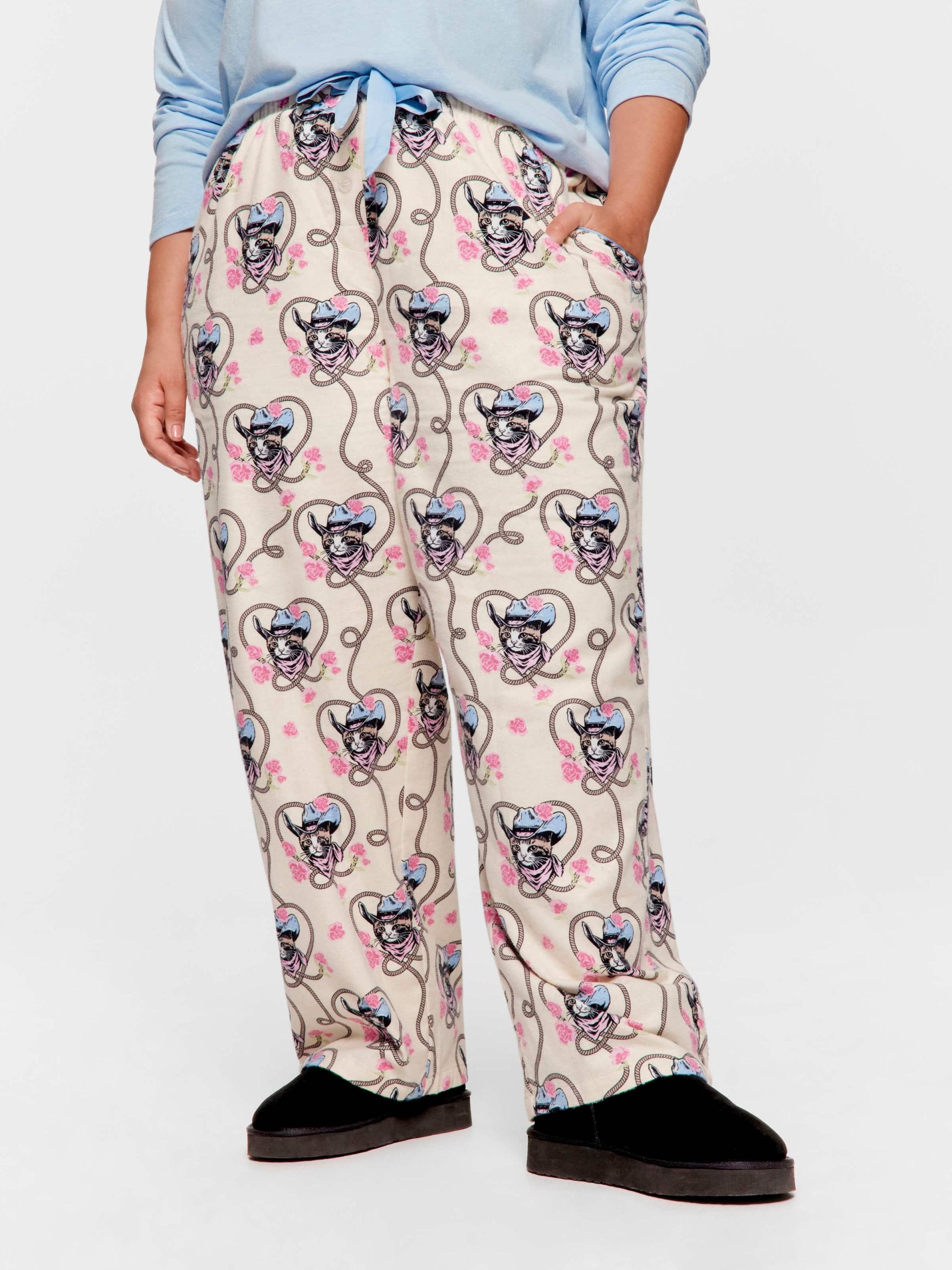 P.A. Plus Cowboy Kitty Flannelette Classic Pj Pant Multi image 2