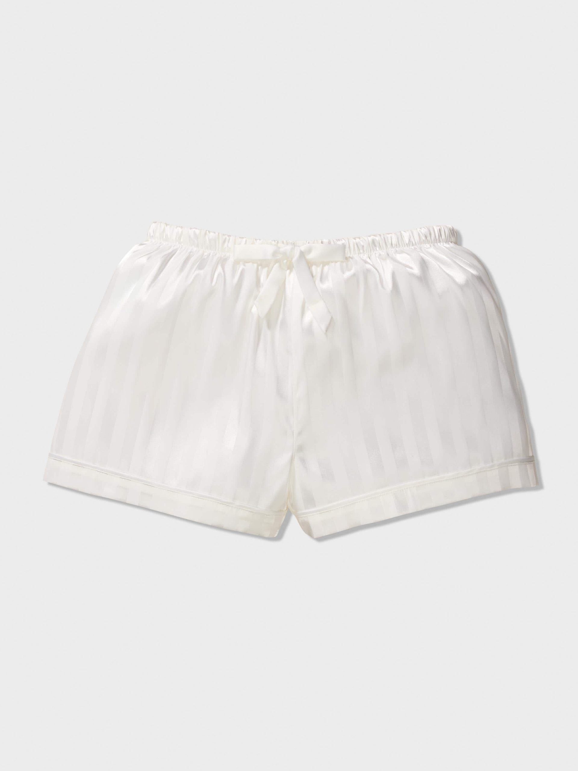 Girls Classic White Satin Pj Set white image 1