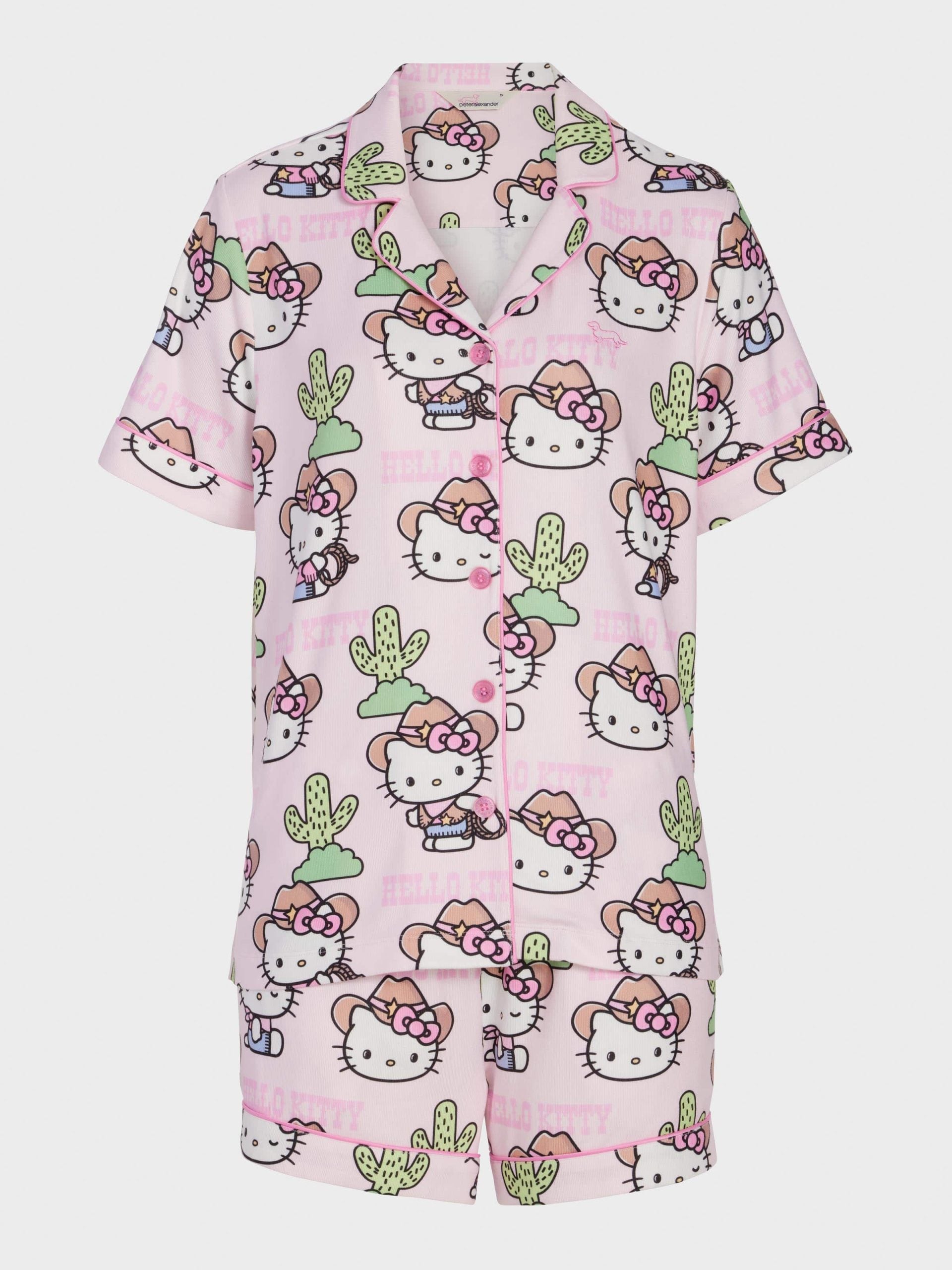 Howdy Hello Kitty Shortie Pj Set Multi image 4