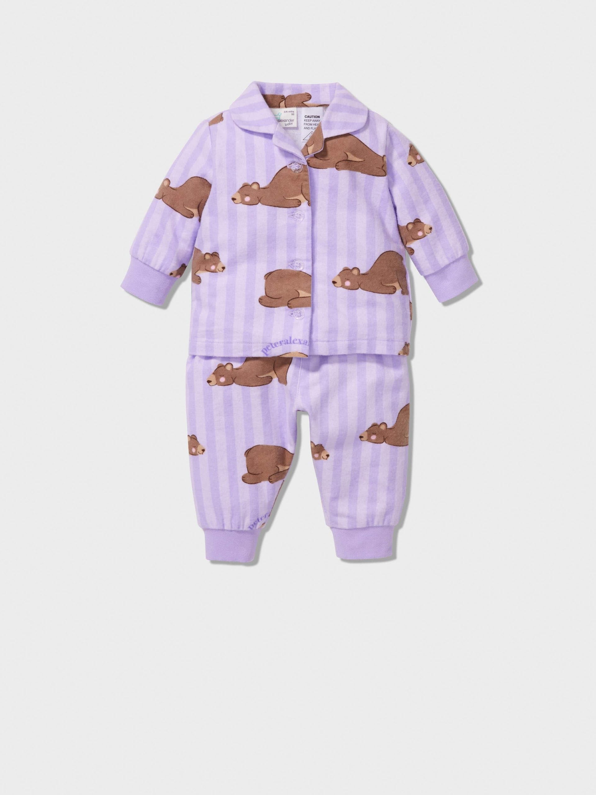 Baby Lilac Bear Classic Pj Set lilac image 0