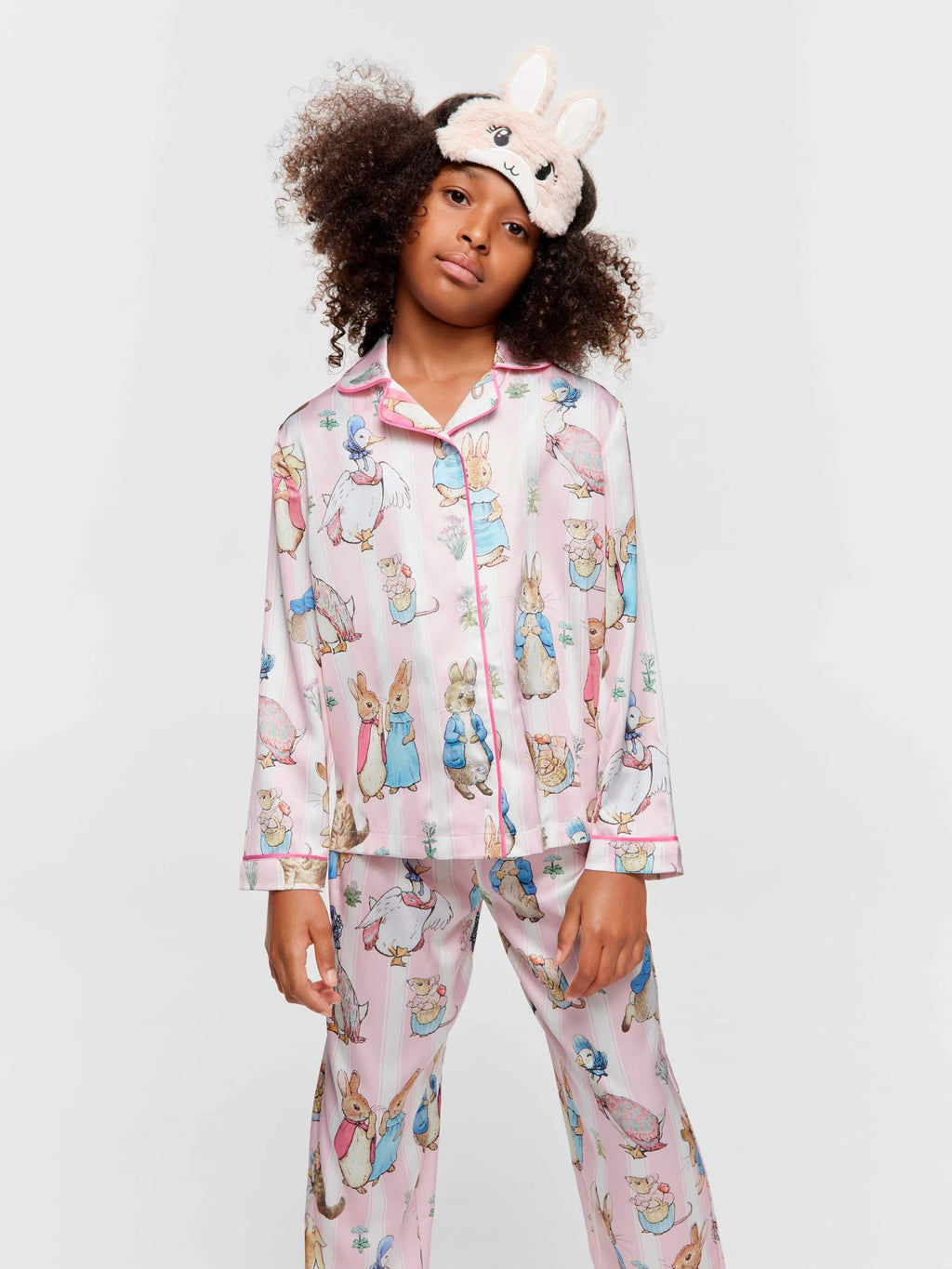 Girls Peter Rabbit Classic Satin Pj Set multi image 0