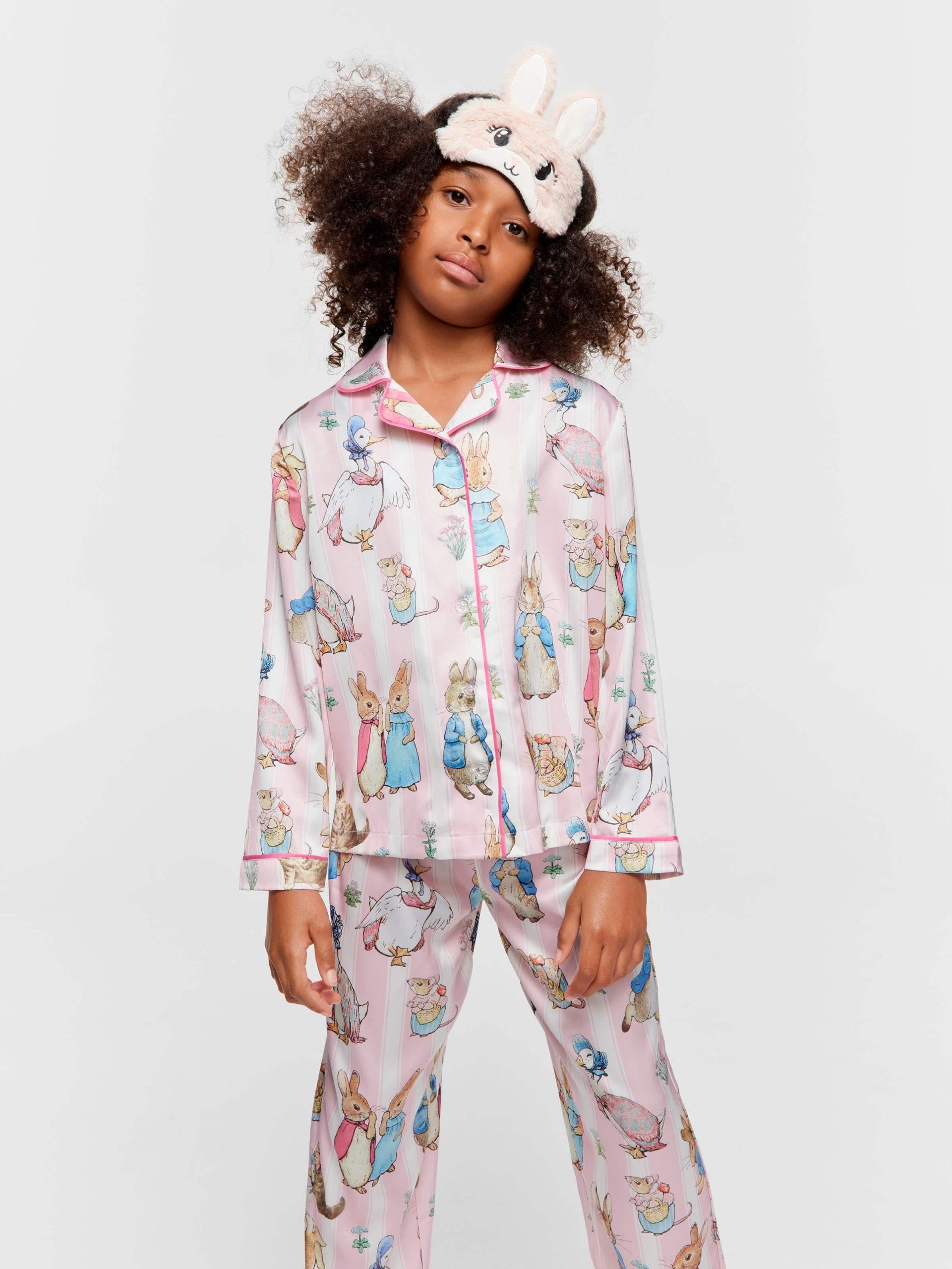 Girls Peter Rabbit Classic Satin Pj Set multi image 0