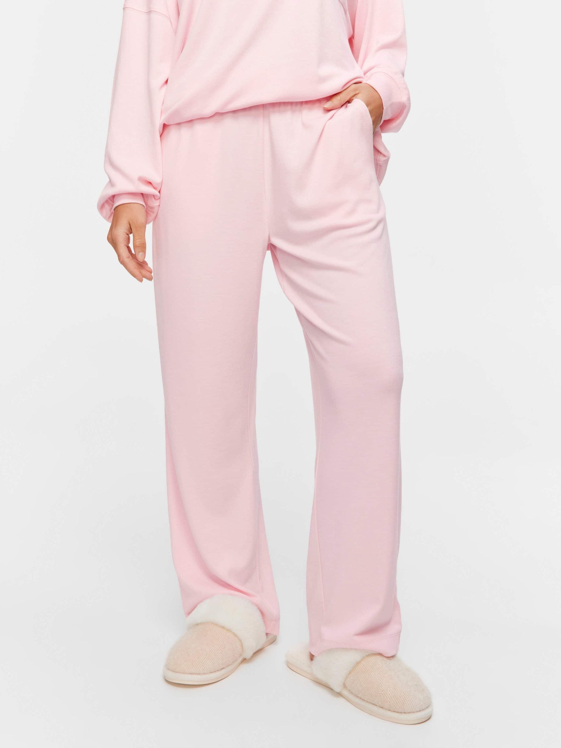 Pink Logo Straight Leg Pj Pant palepink image 1