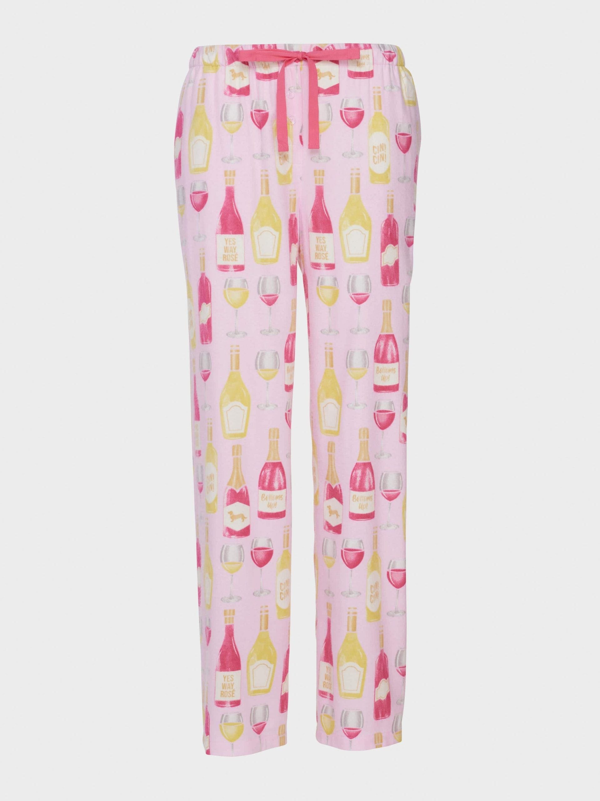 Wine Bamboo Flannelette Classic Pj Pant multi image 3