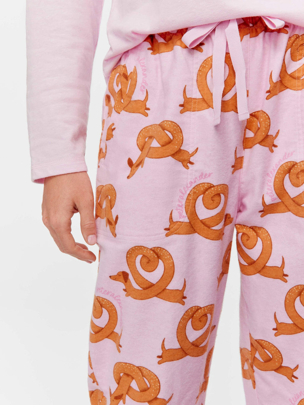 Pretzel Roll Up Flannelette Pj Pant multi image 1