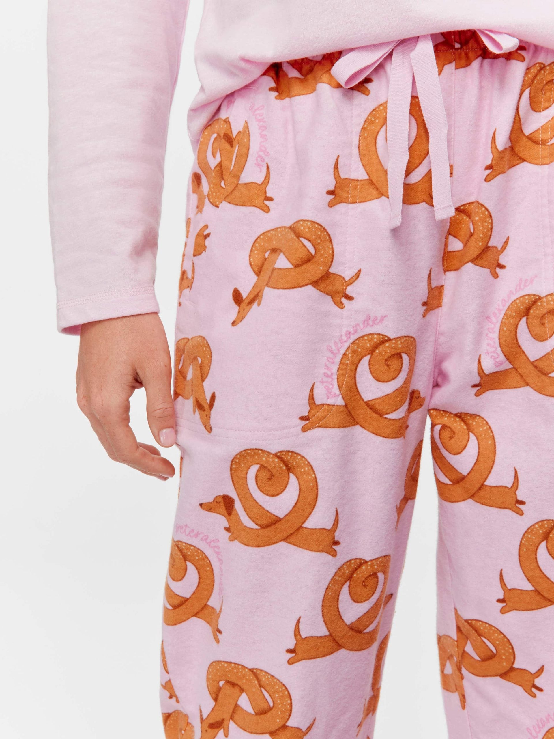 Pretzel Roll Up Flannelette Pj Pant multi image 1