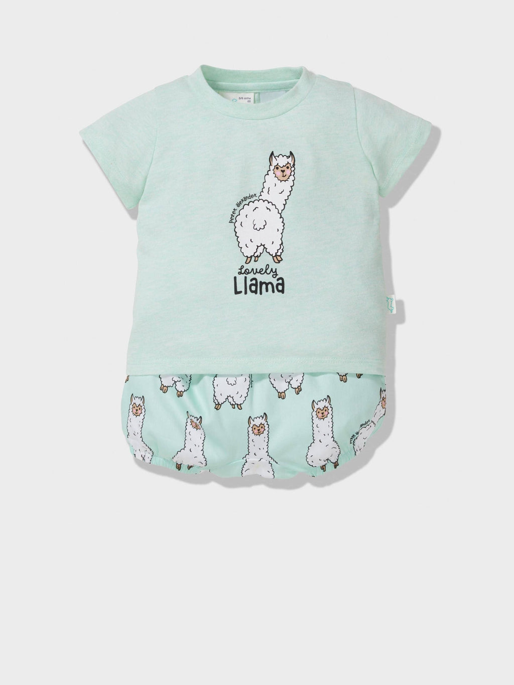 Baby Llama Pj Set mint image 0
