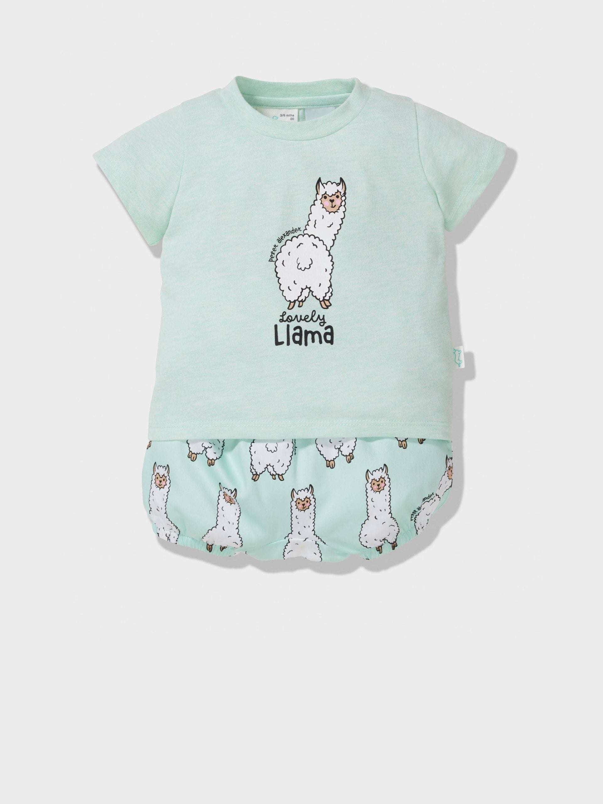 Baby Llama Pj Set mint image 0