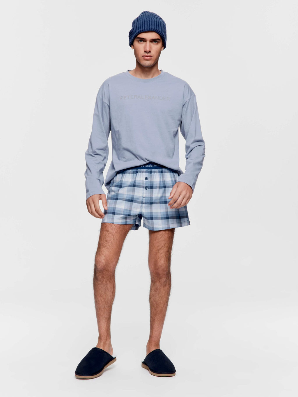 Mini Check Boxer Short blue image 2