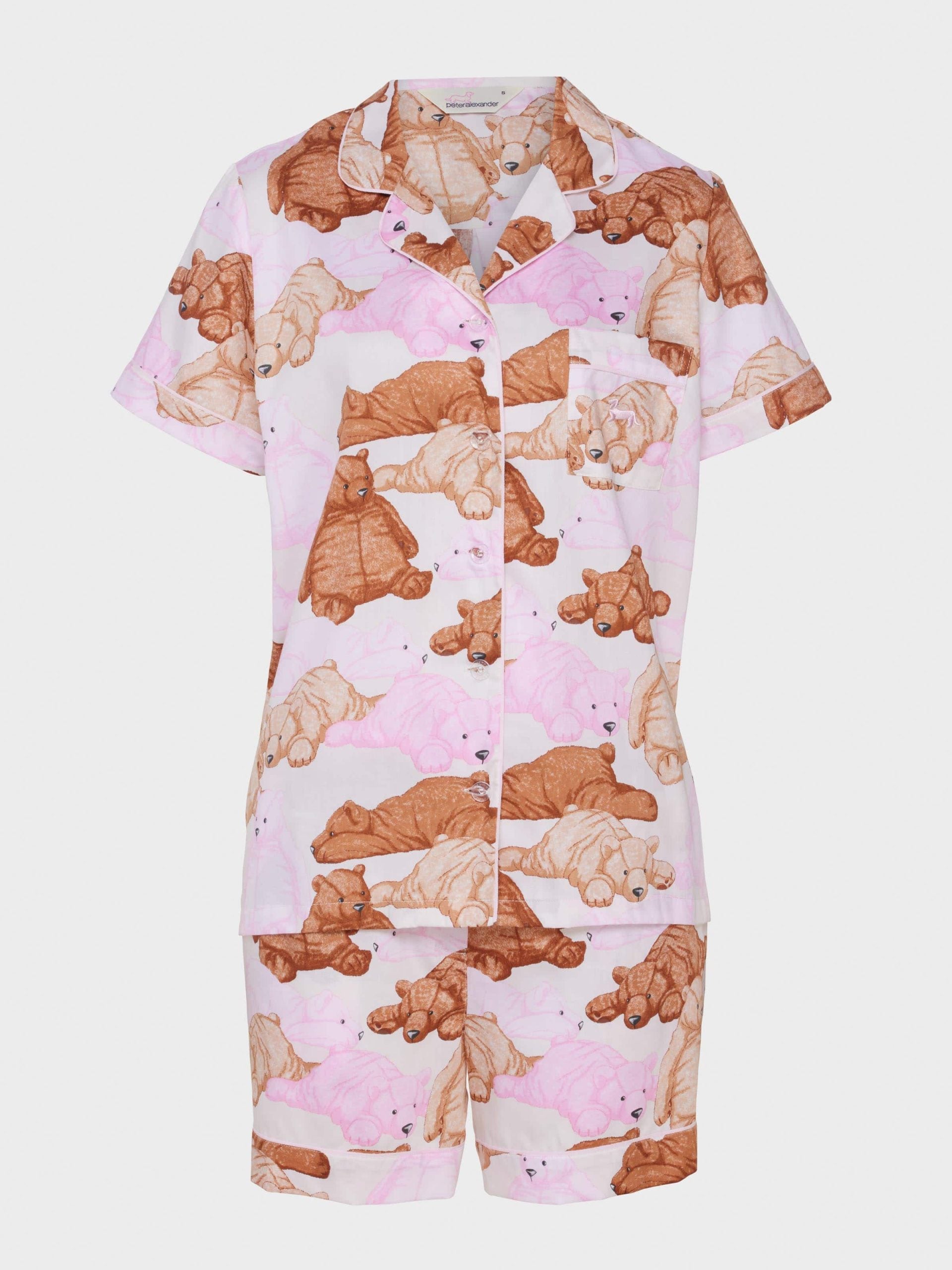 Pastel Bears 100% Cotton Shortie Pj Set multi image 3