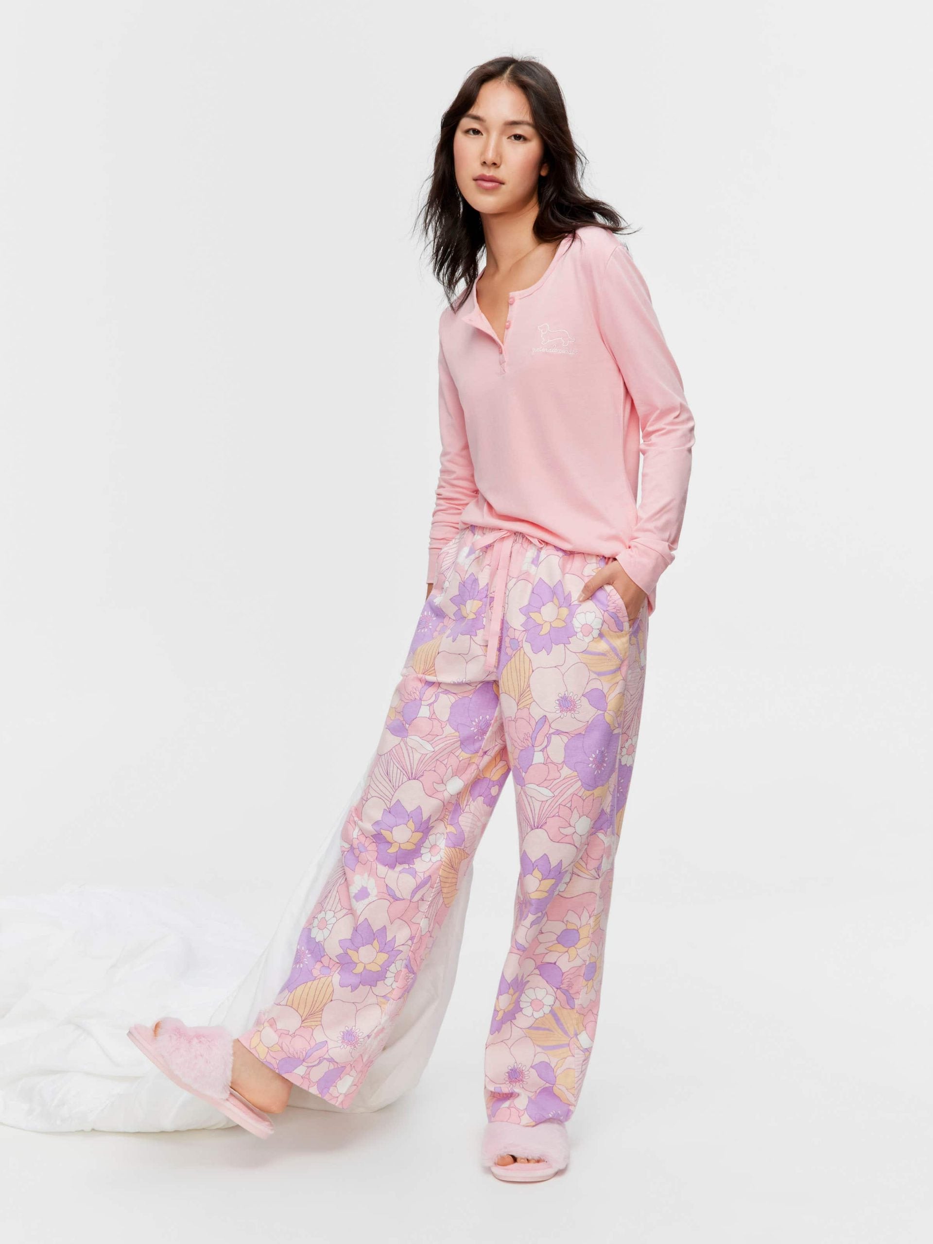 Stencil Floral Classic Flannelette Pj Pant multi image 0