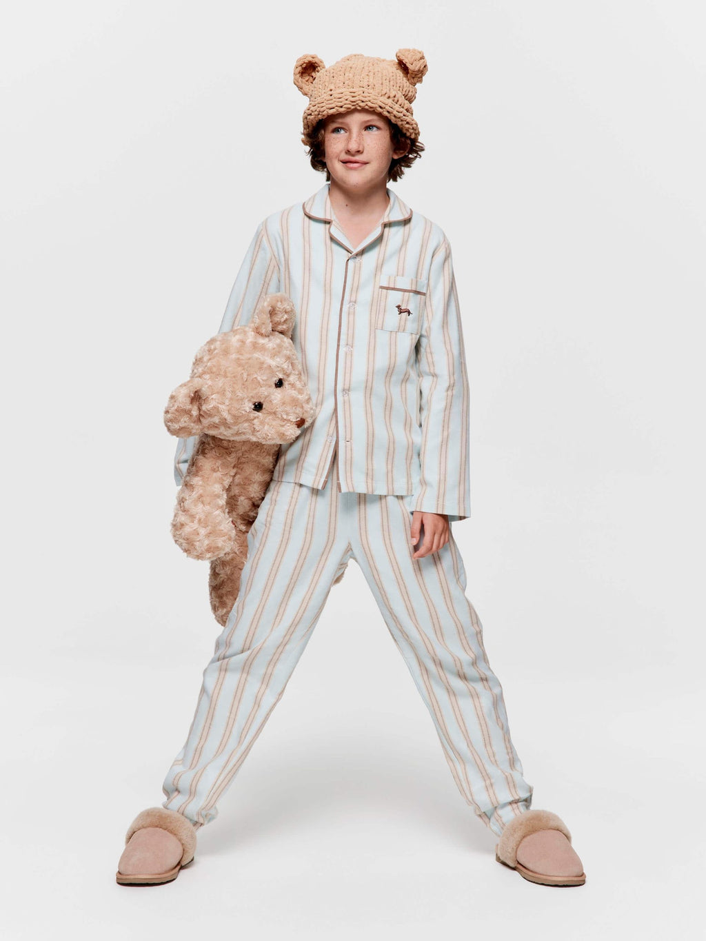 Boys Mint Choc Long Classic Pj Set multi image 1