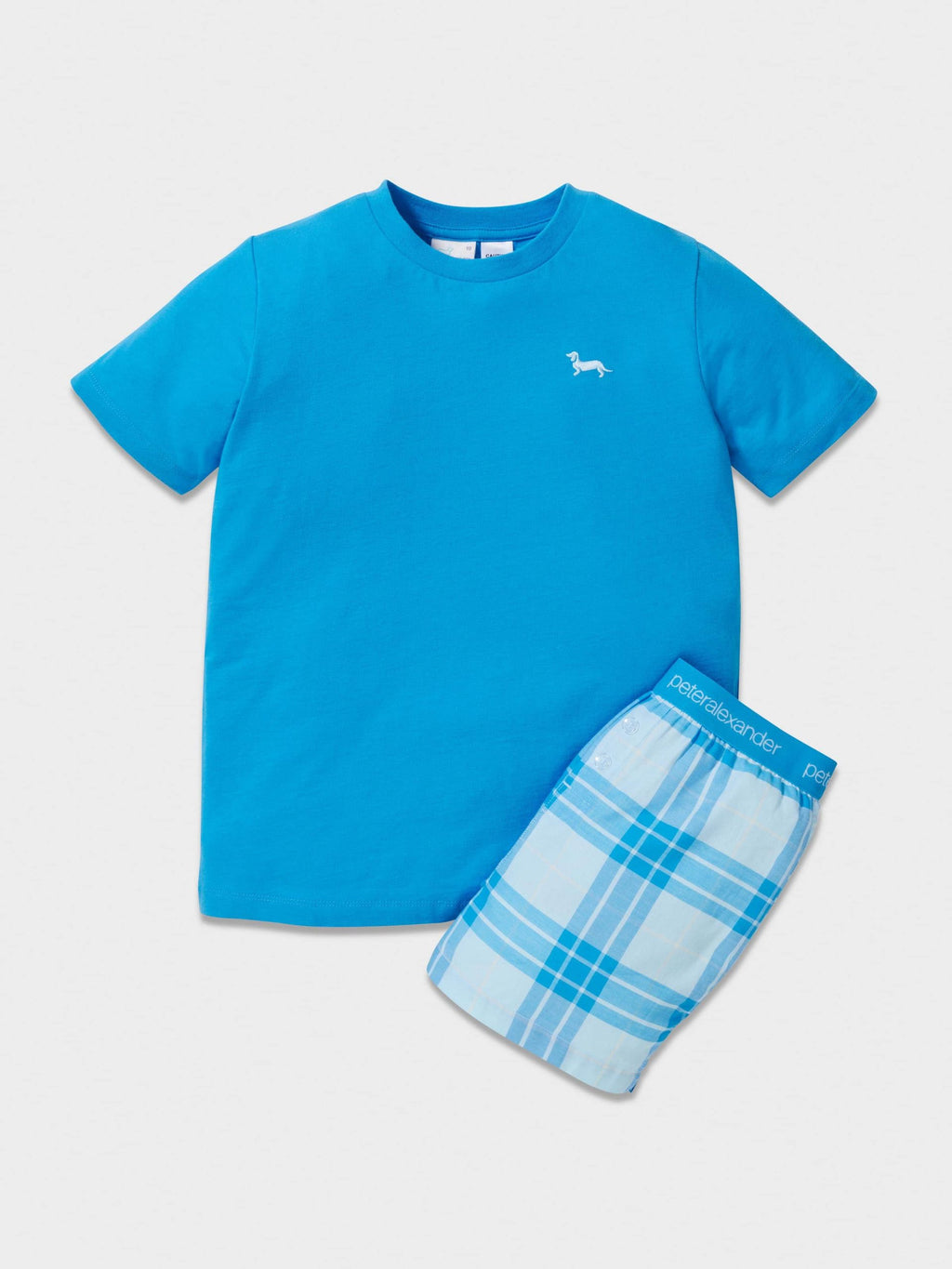 Boys Blue Check Pj Set multi image 0