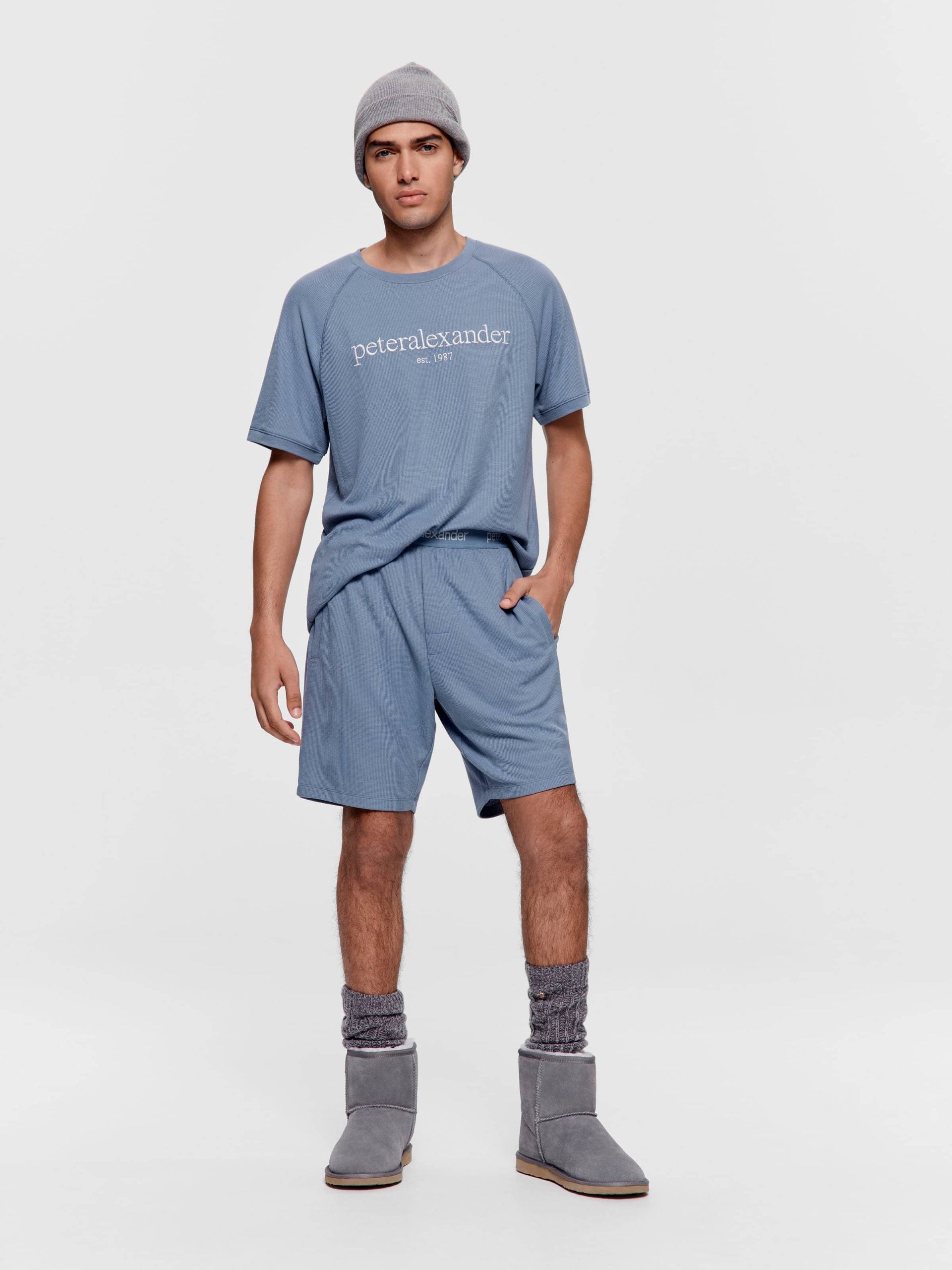 P.A Jacquard Mid Short blue image 2