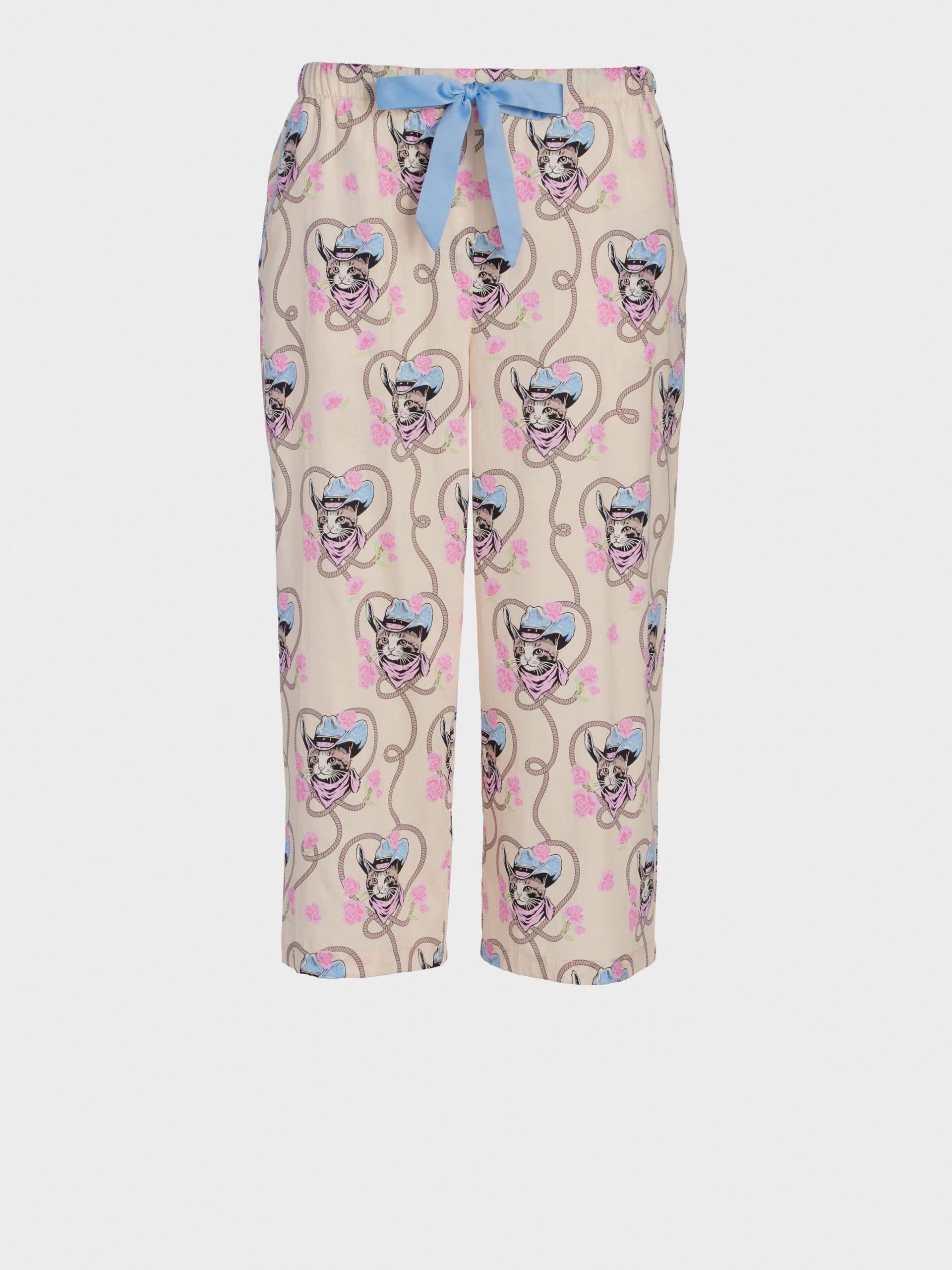 Cowboy Kitty 100% Cotton 3/4 Pj Pant Multi image 3