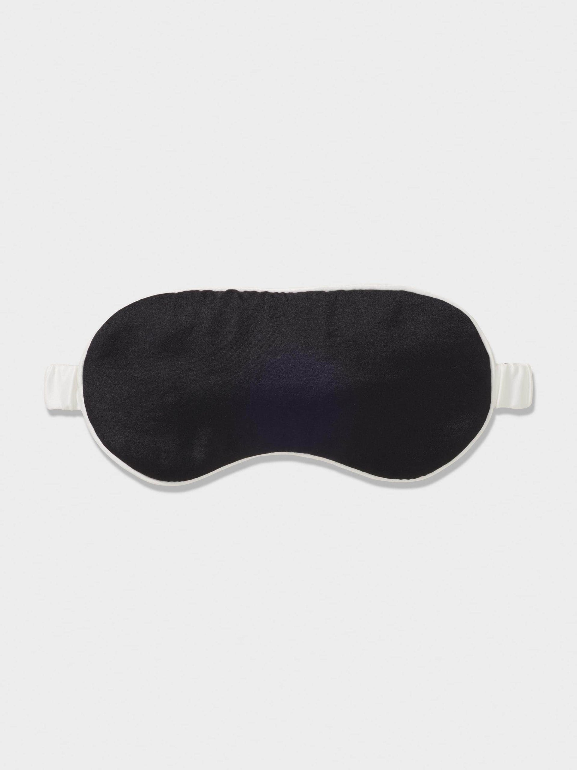 Black Satin Eye Mask black image 2