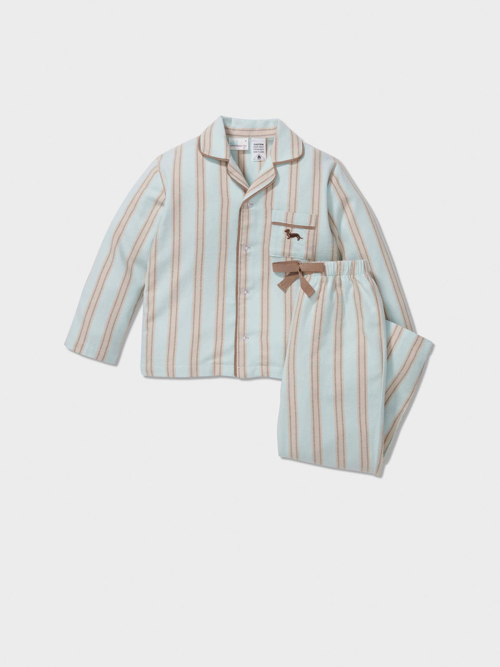 Jnr Boys Mint Choc Long Classic Pj Set multi image 0