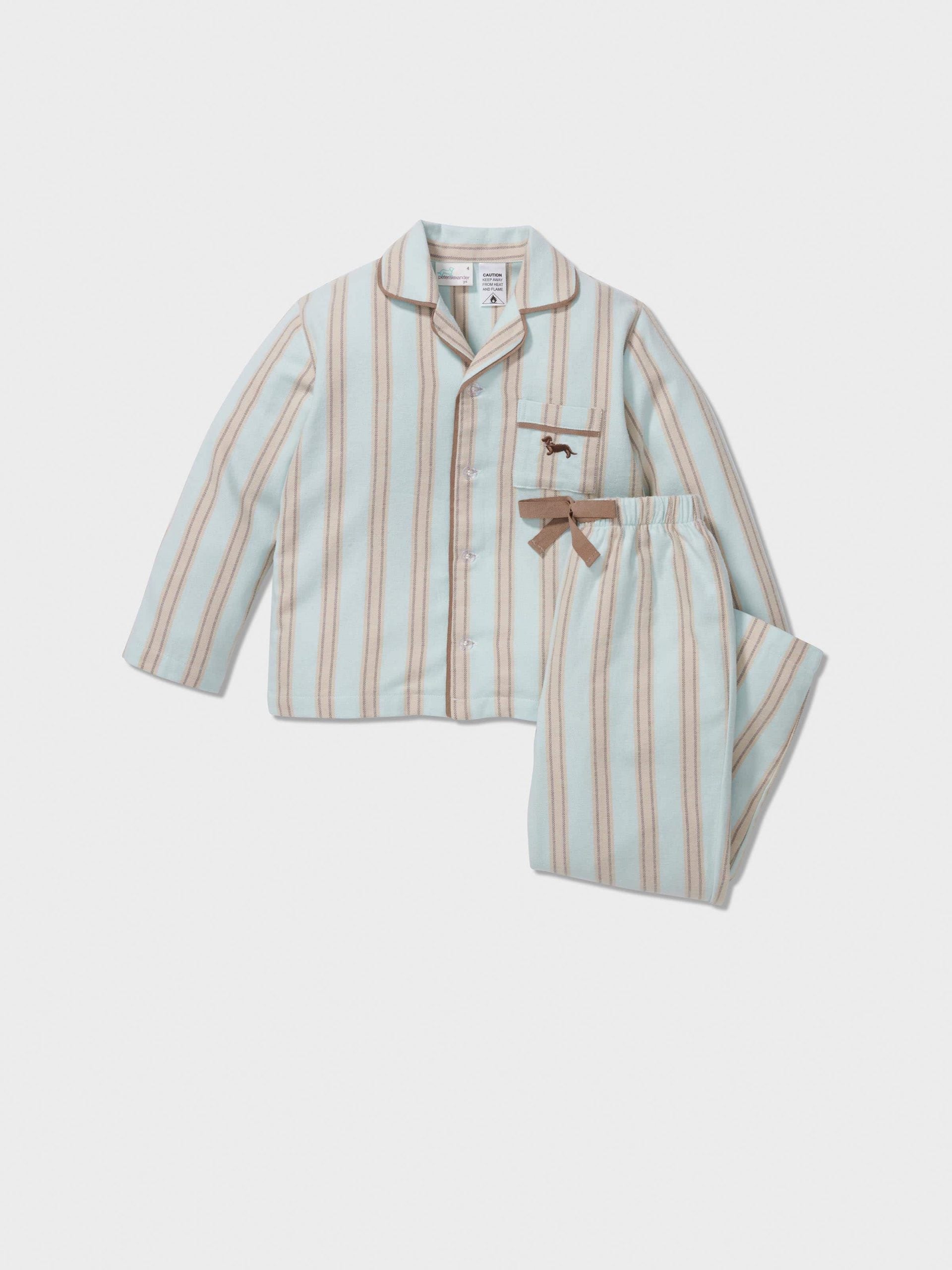 Jnr Boys Mint Choc Long Classic Pj Set multi image 0