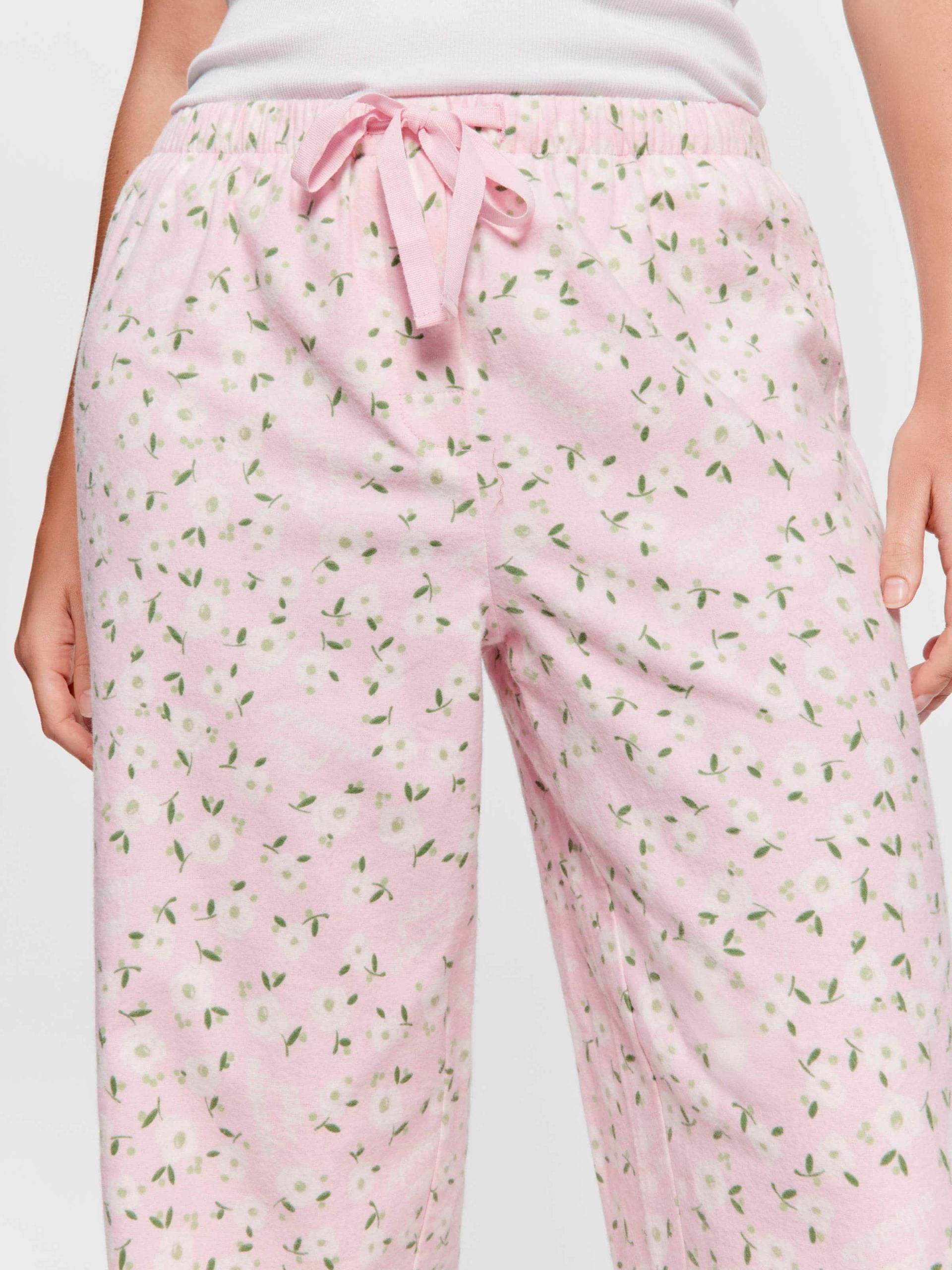 Pink Floral Classic Flannelette Pj Pant multi image 1