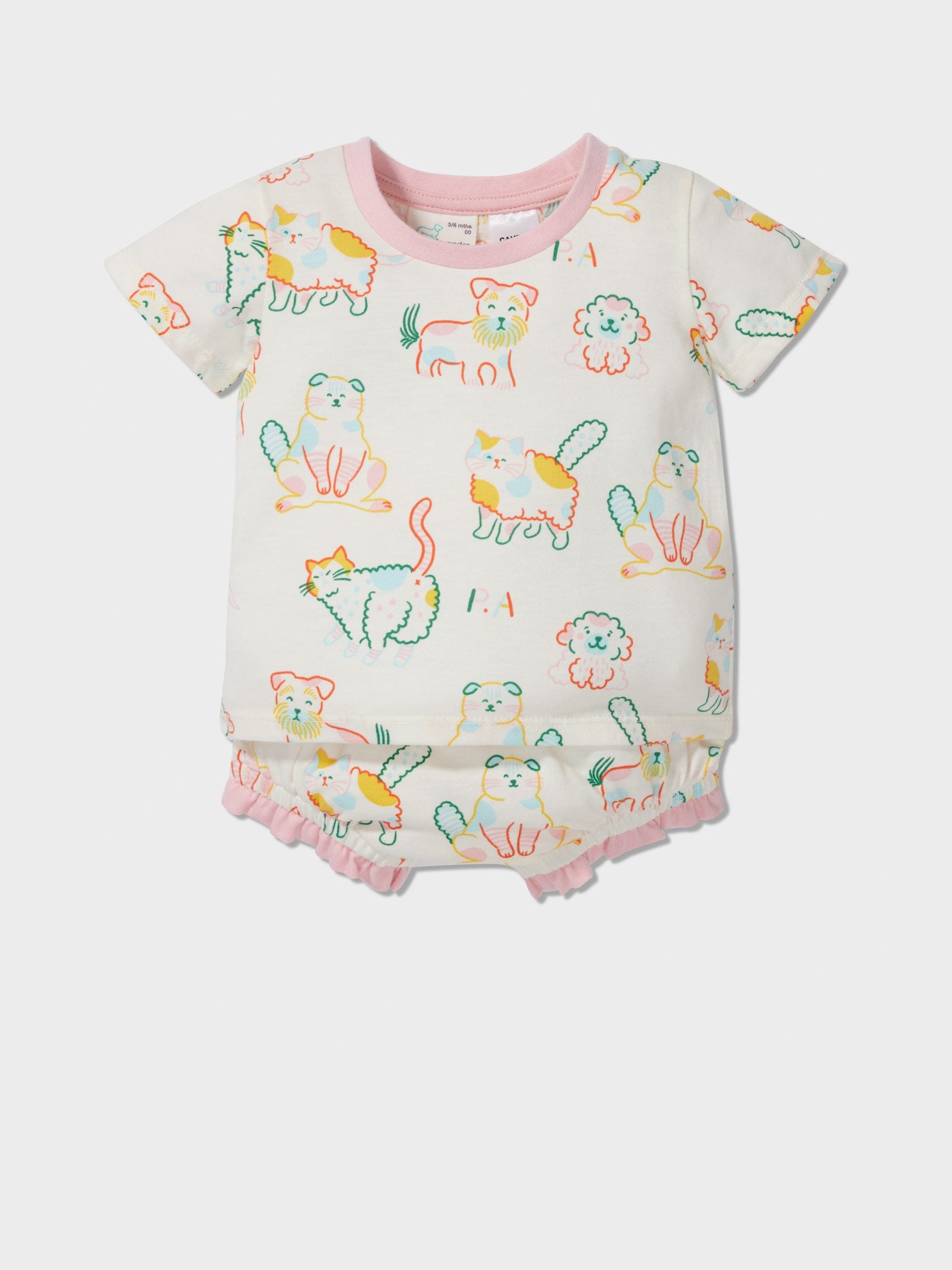 Baby Cats & Dogs Pj Set multi image 0