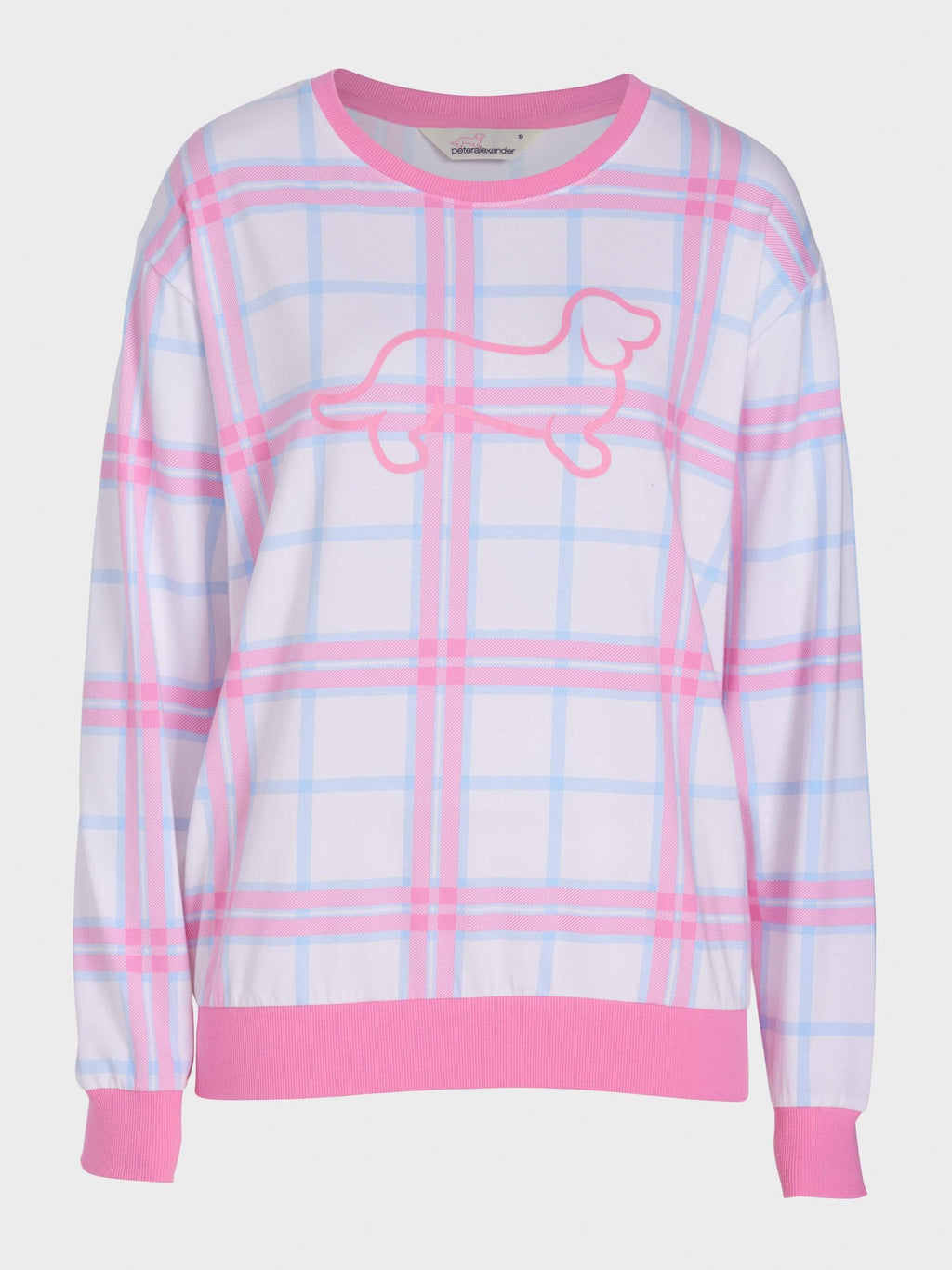 Cream & Pink Penny Check Sweater multi image 3