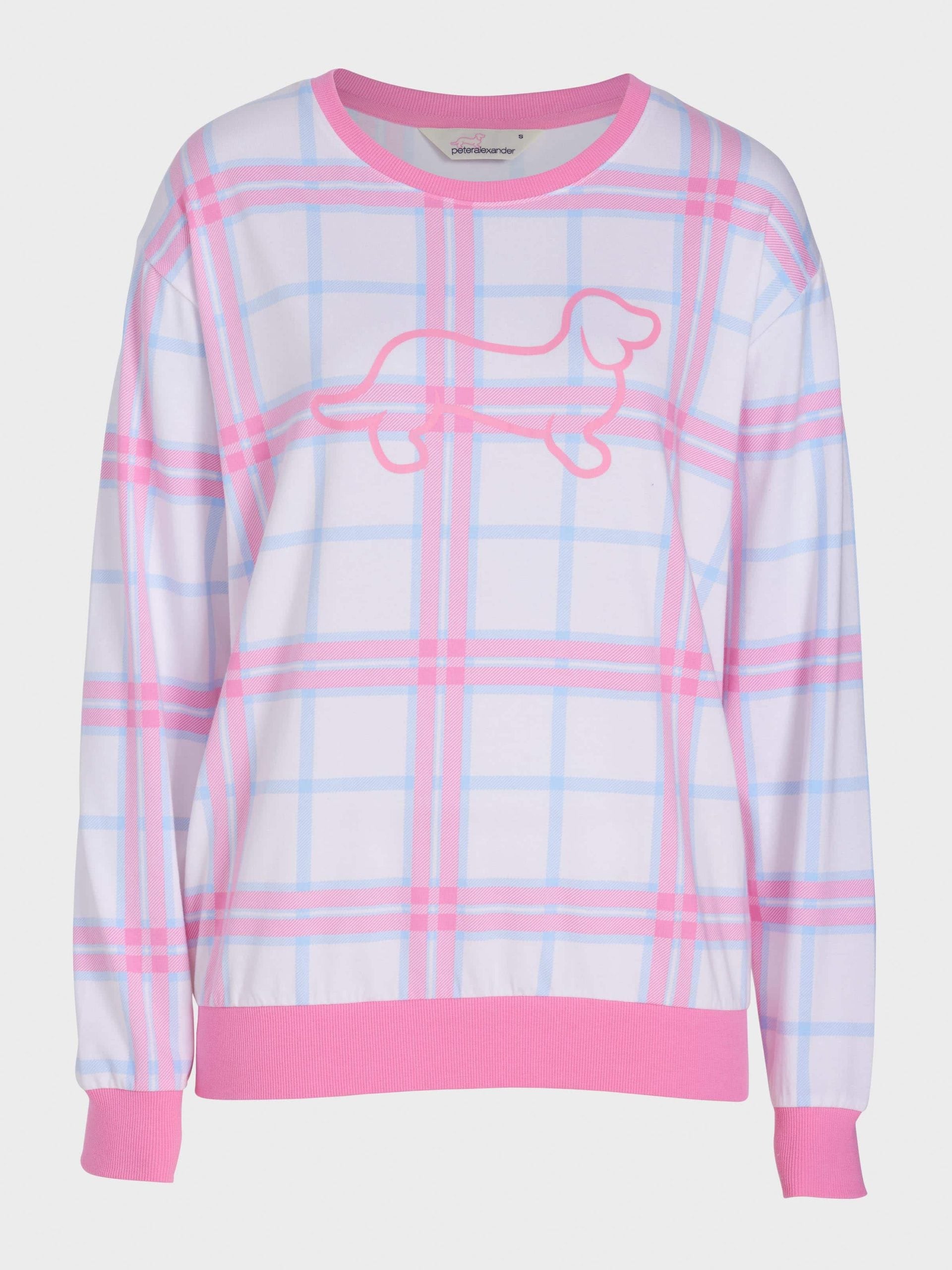 Cream & Pink Penny Check Sweater multi image 3