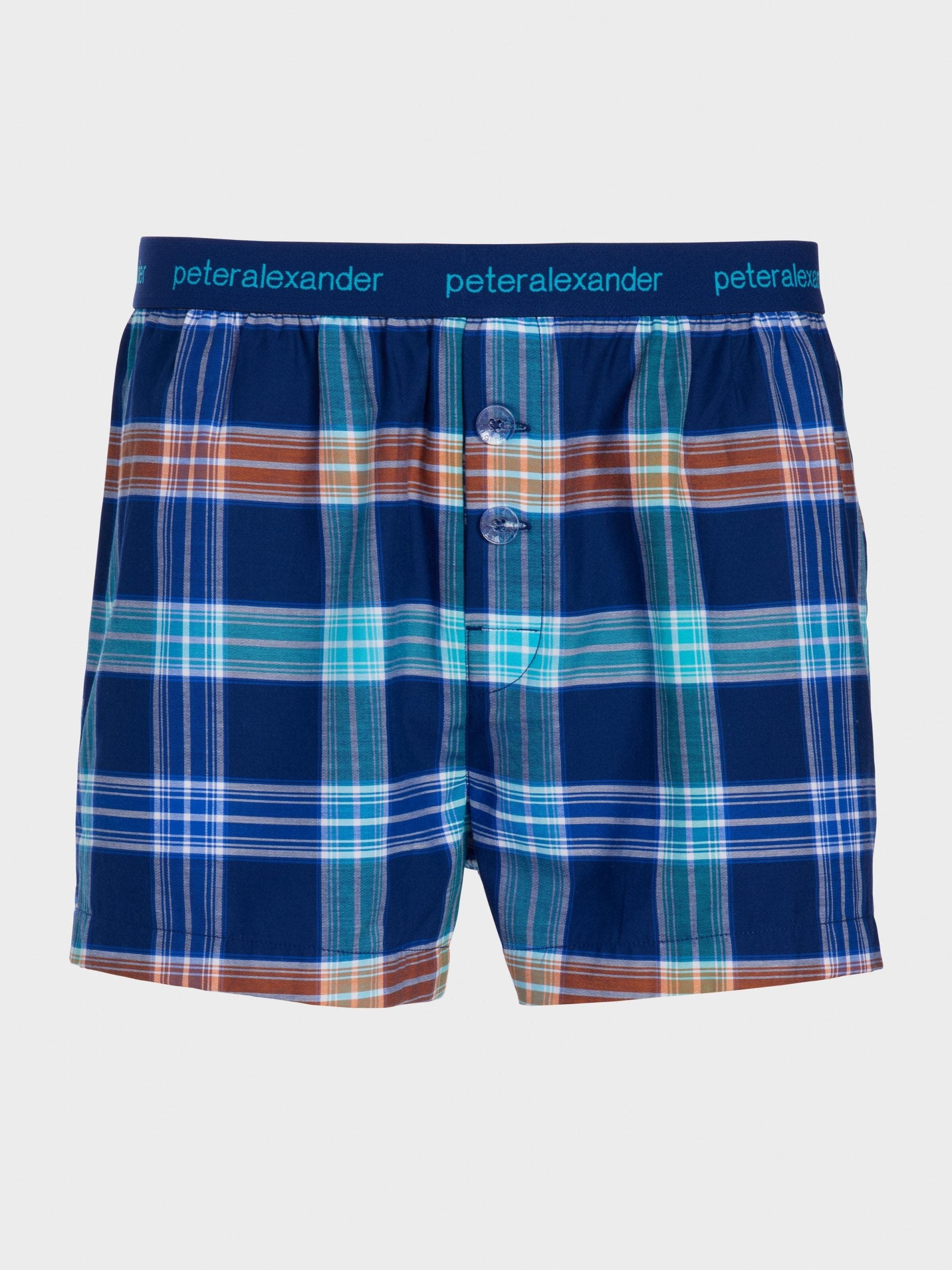 Coloured Check Boxer Short navy image 3