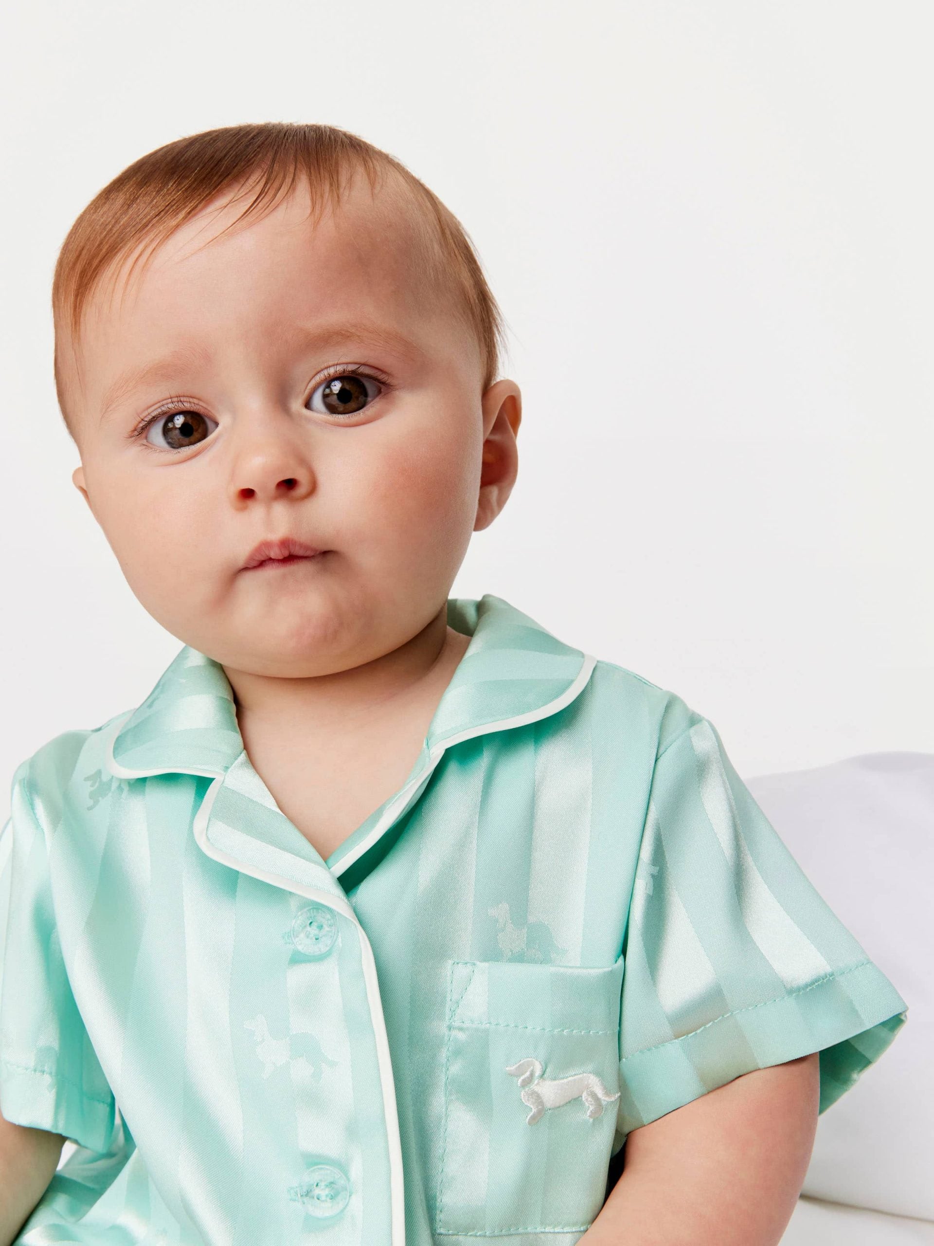 Baby Aqua Satin Pj Set aqua image 1