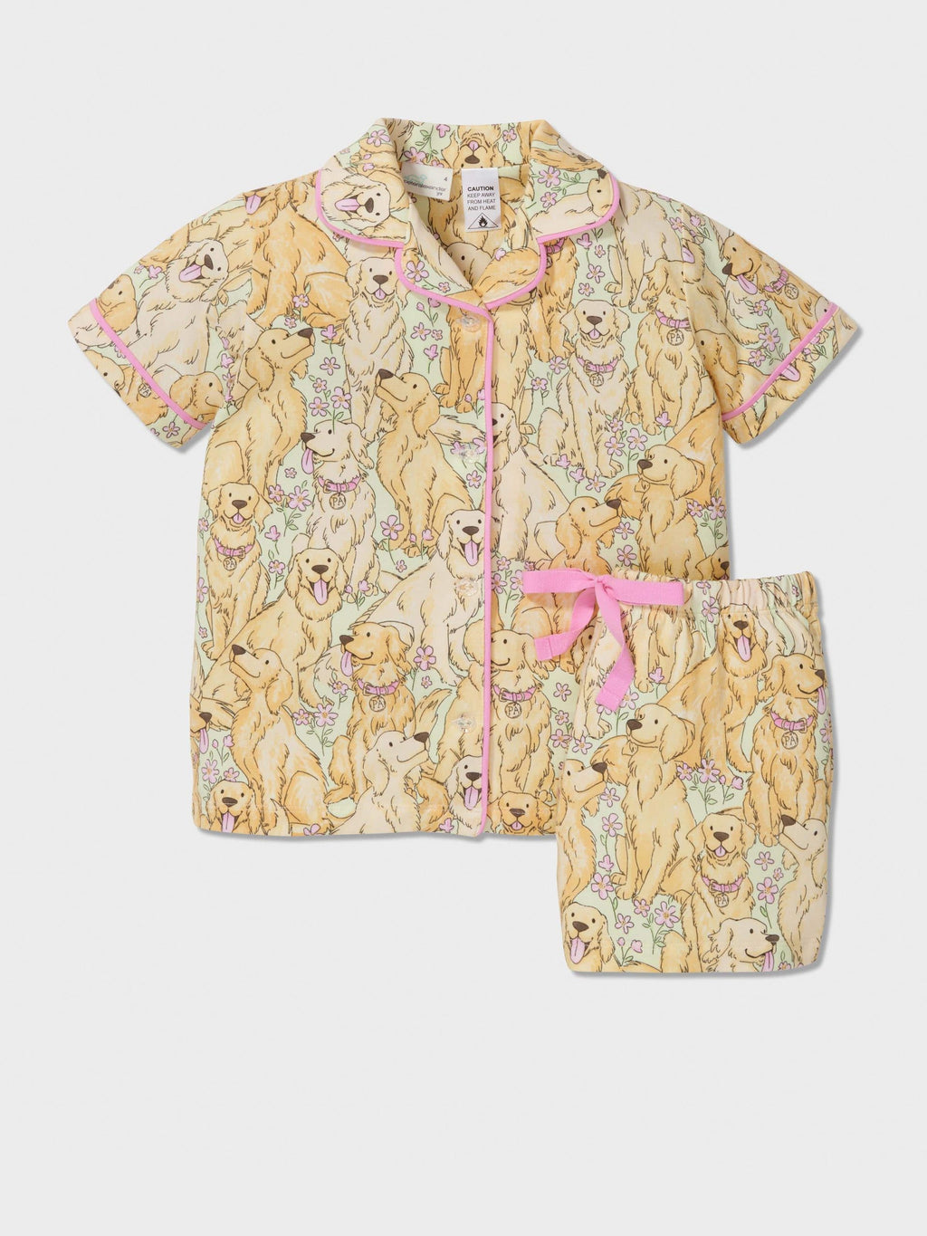 Jnr Girls Golden Retriever Classic Pj Set Multi image 2