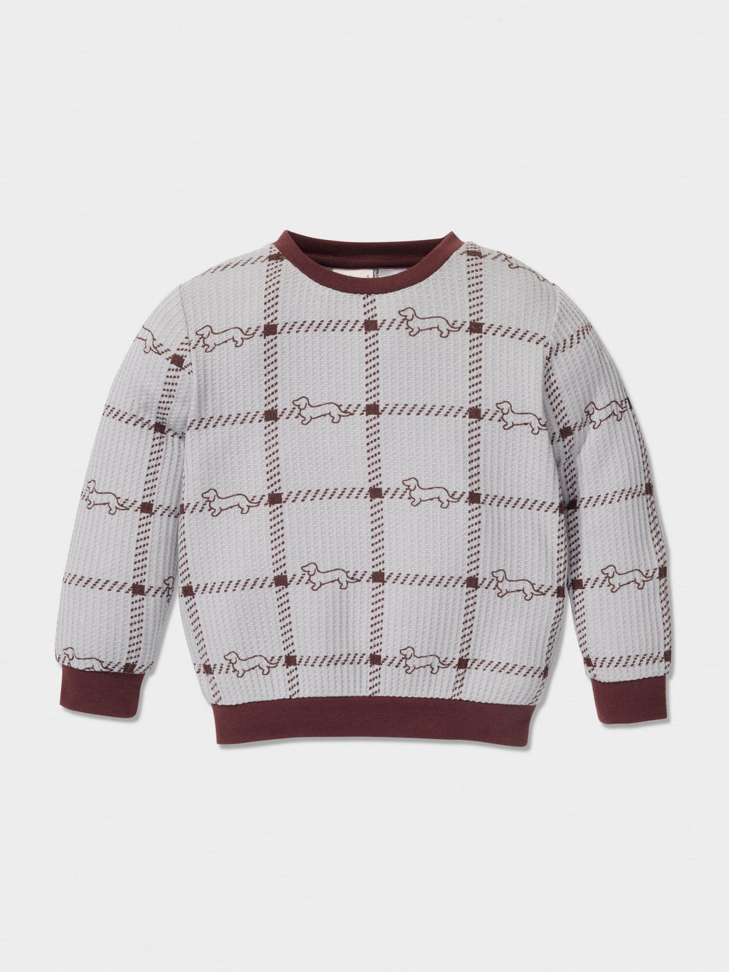 Jnr Boys Waffle Check Pj Set multi image 2