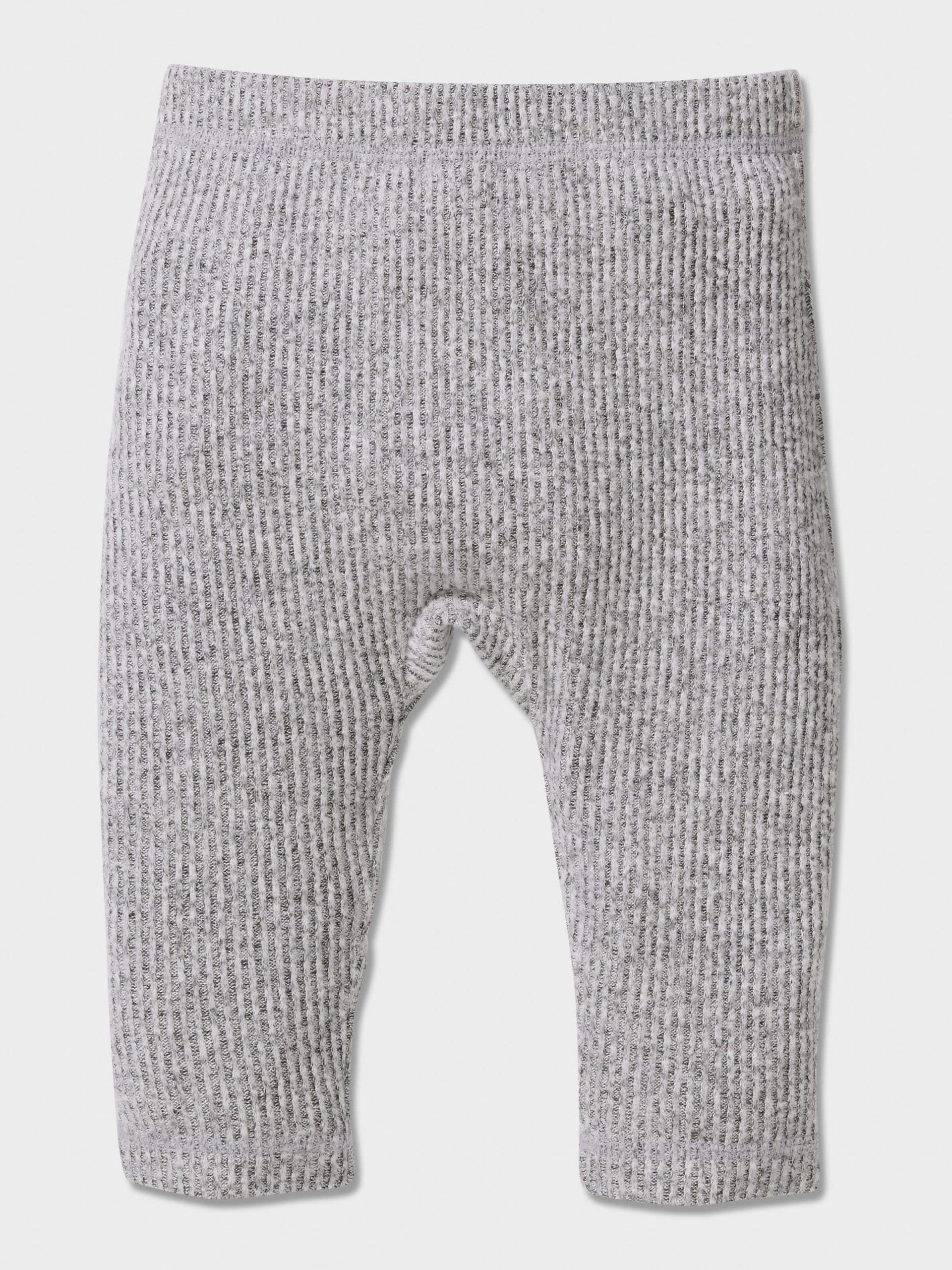 Baby Grey Rib Fuzzy Pj Set greymarle image 1