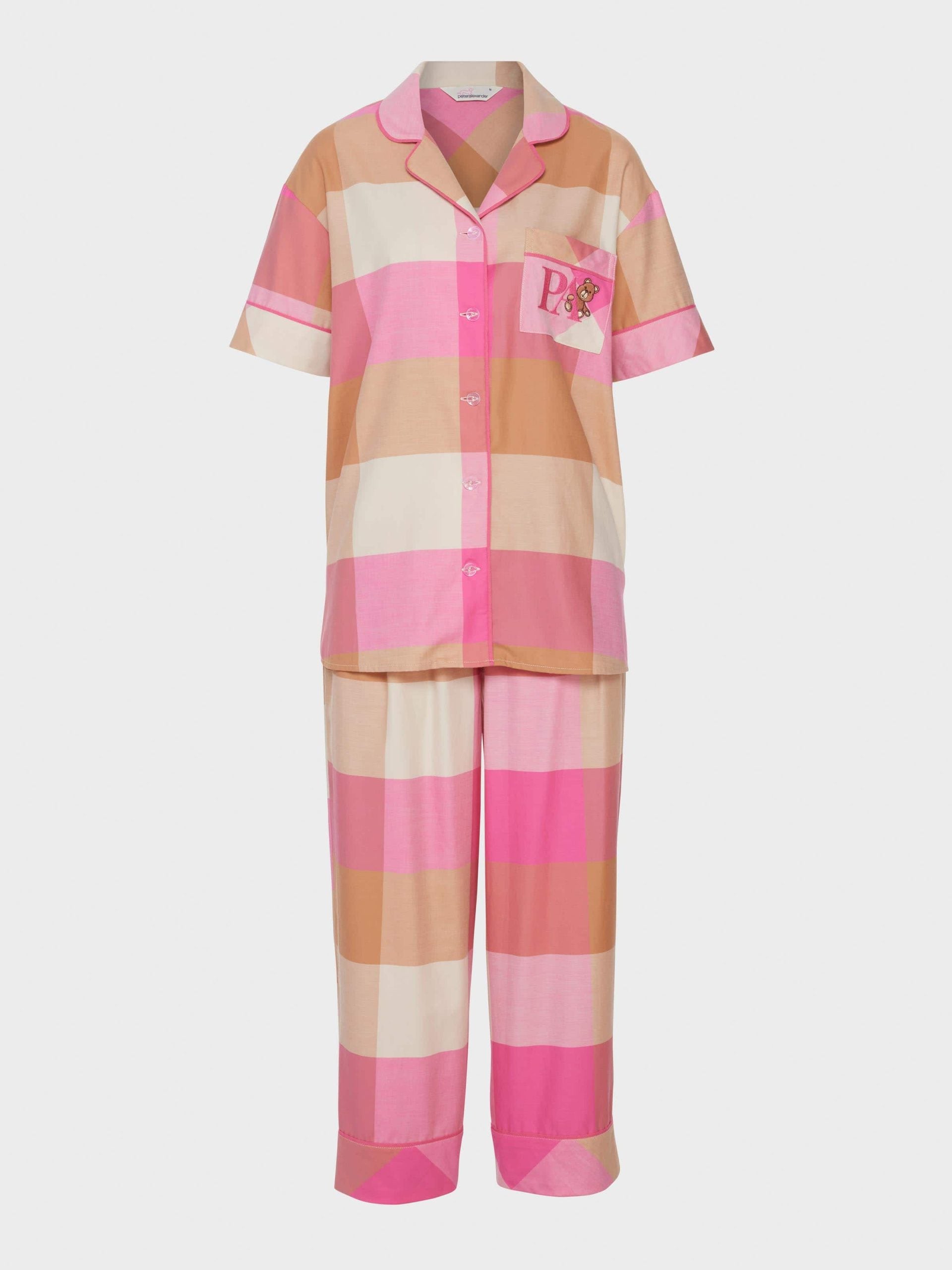 Pink & Caramel Buffalo Check 100% Cotton Pj Set multi image 4