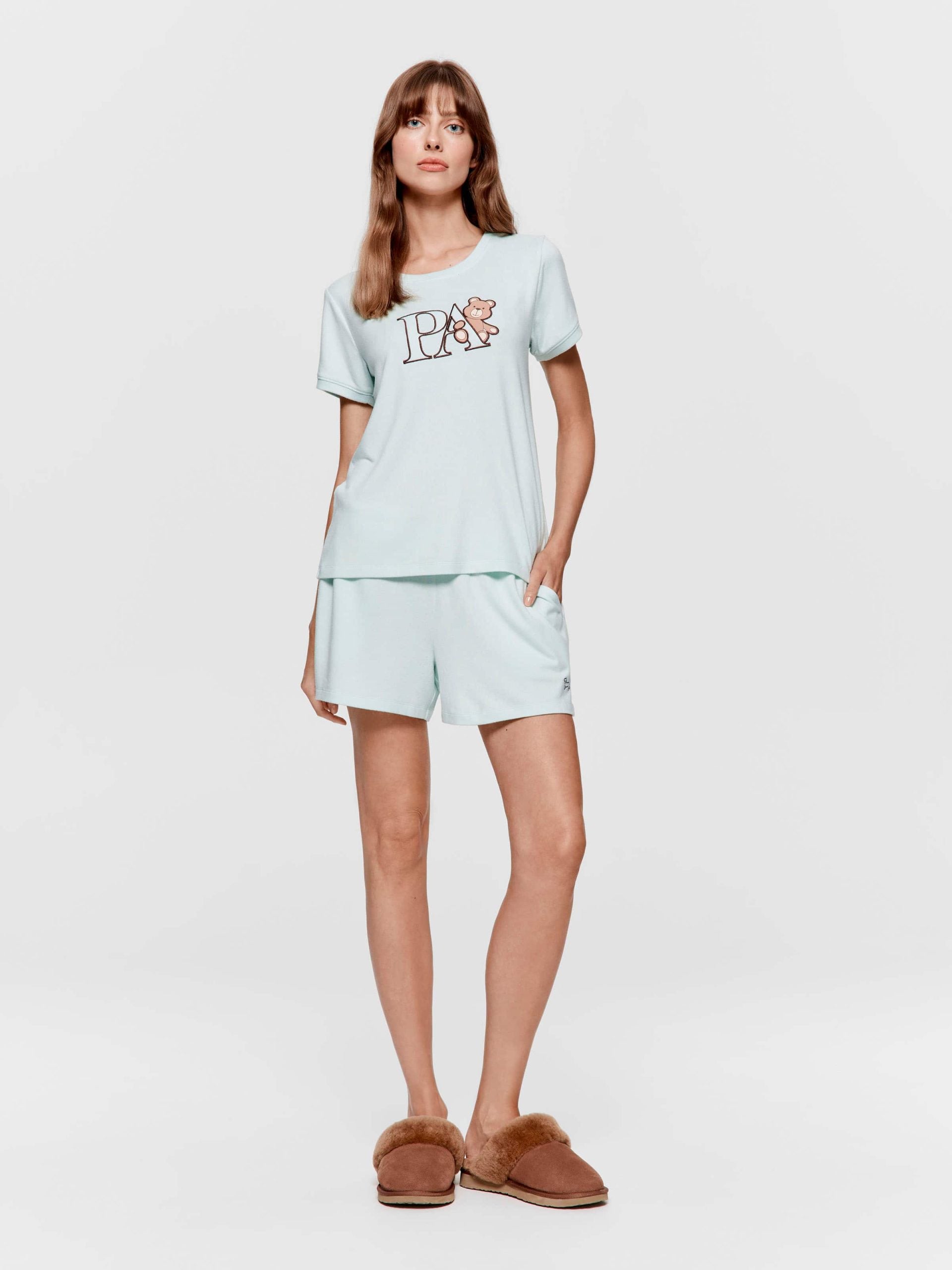 Mint Plush Logo Teddy Tee mint image 2