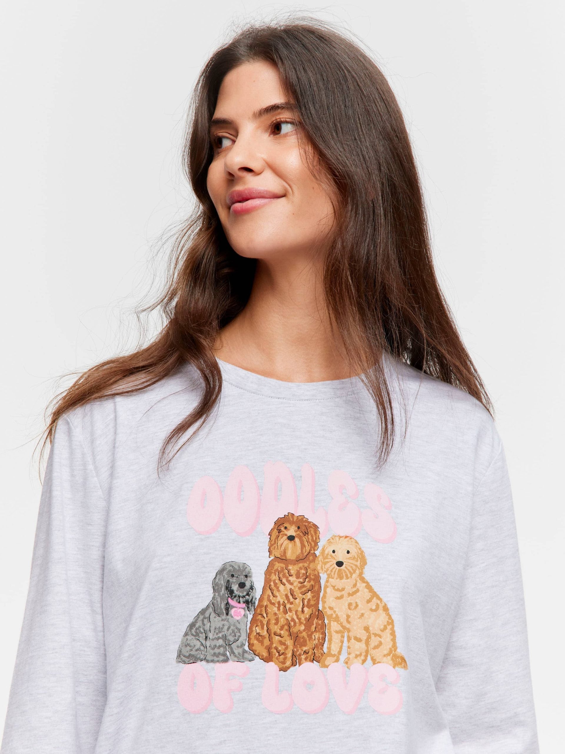 Groodle Oversized Long Sleeve Top greymarle image 1