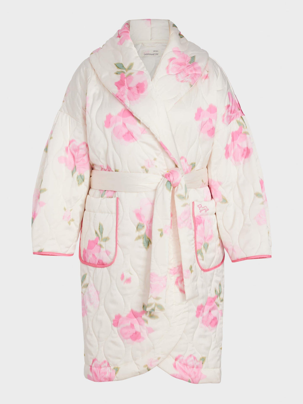 P.A. Plus Floral Satin Quilted Gown Multi image 4
