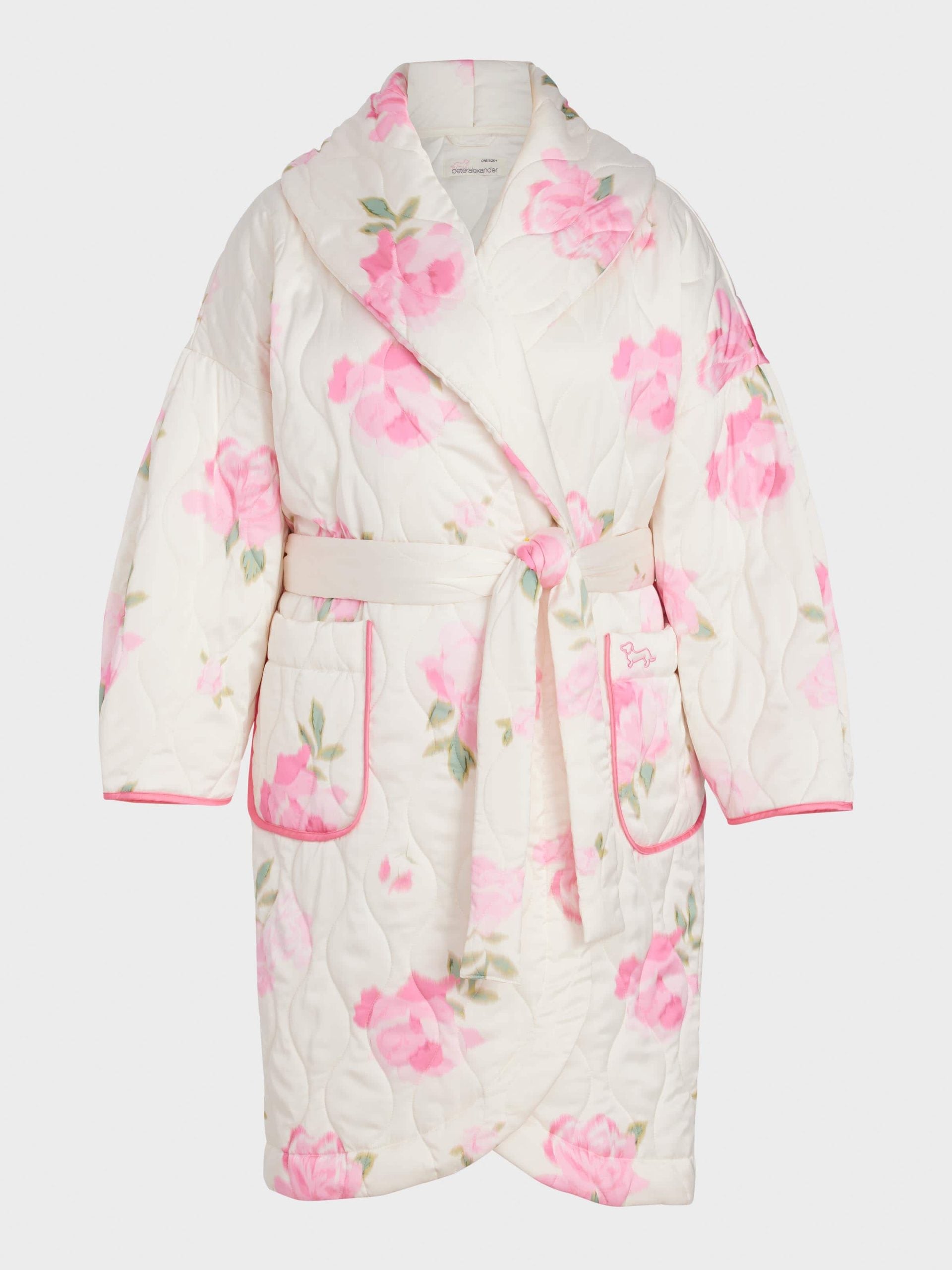 P.A. Plus Floral Satin Quilted Gown Multi image 4