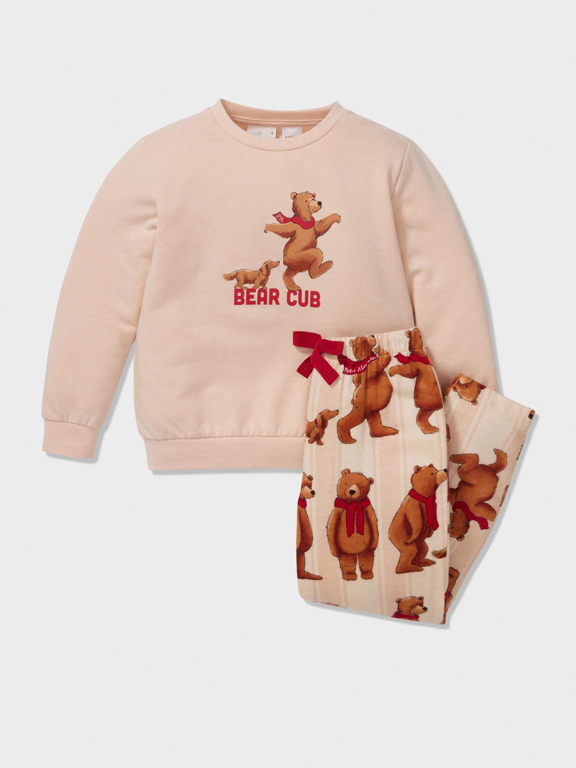 Kids Bear Cub Long Pj Set multi image 0
