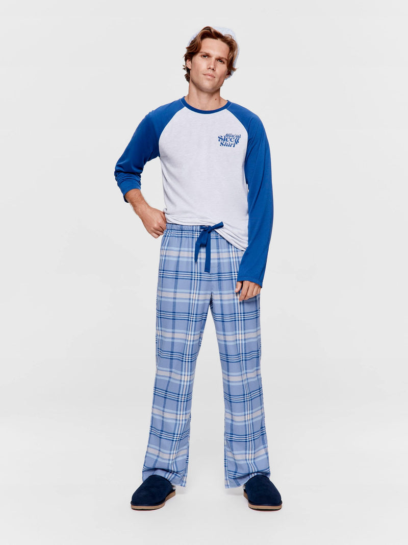 Blue Check Pj Pant multi image 0