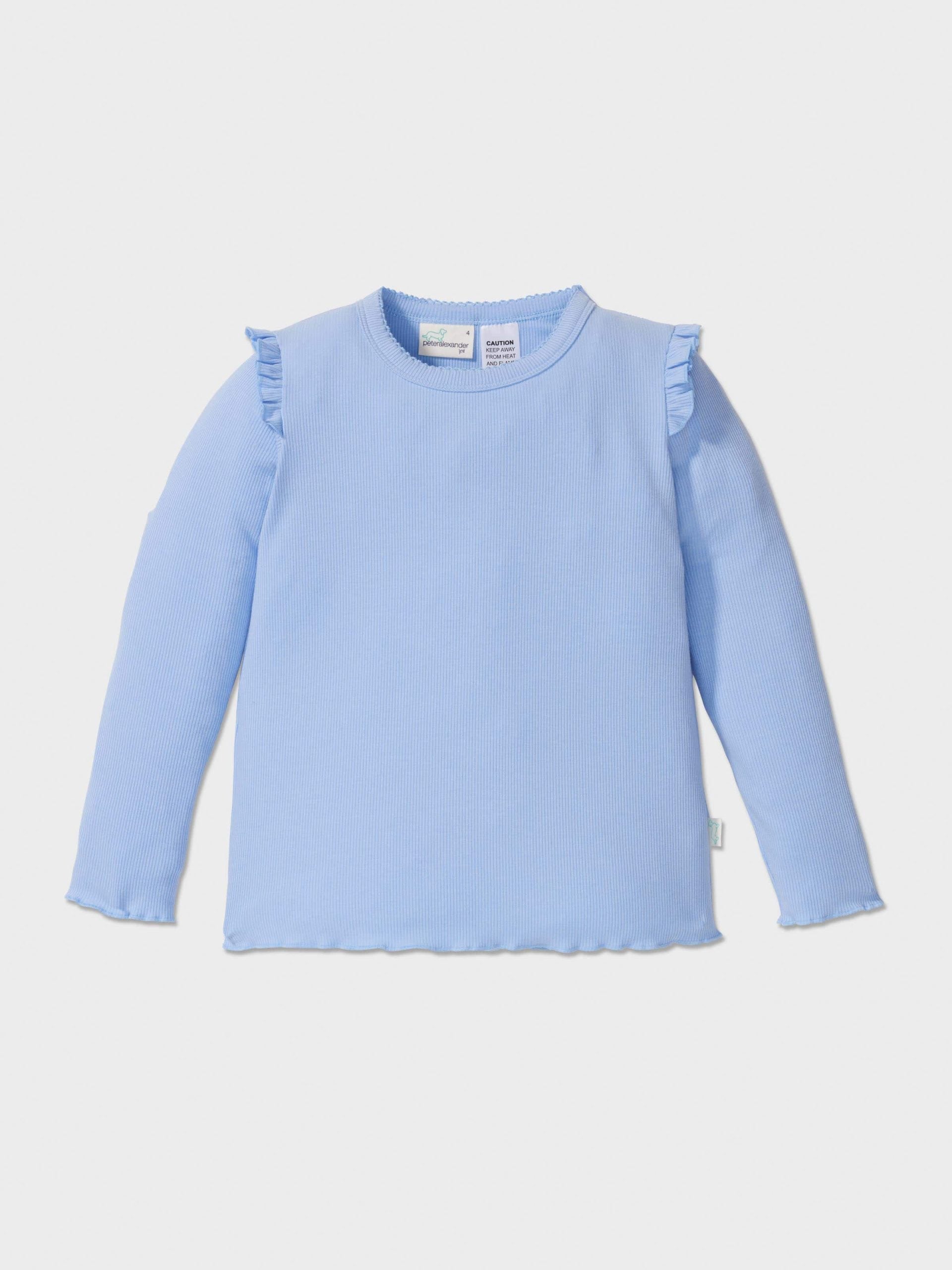 Girls Rib Long Pj Set Blue image 2