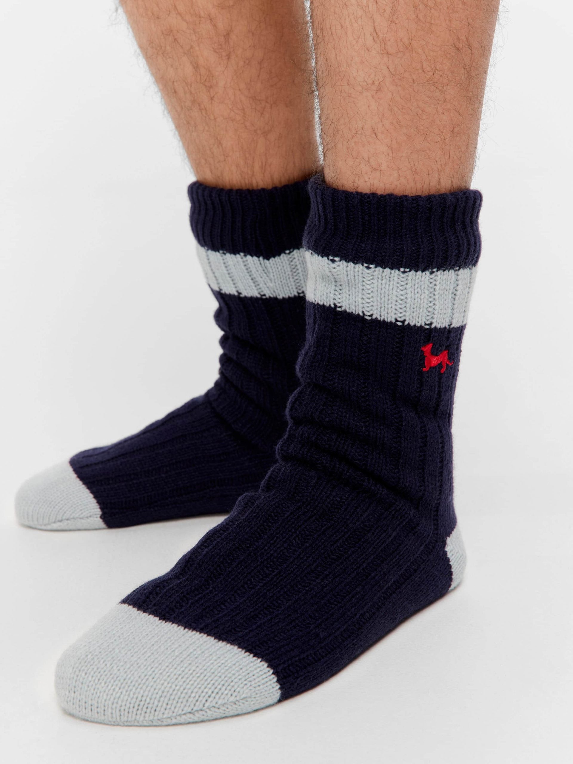 Lined Rib Sock Navy image 1