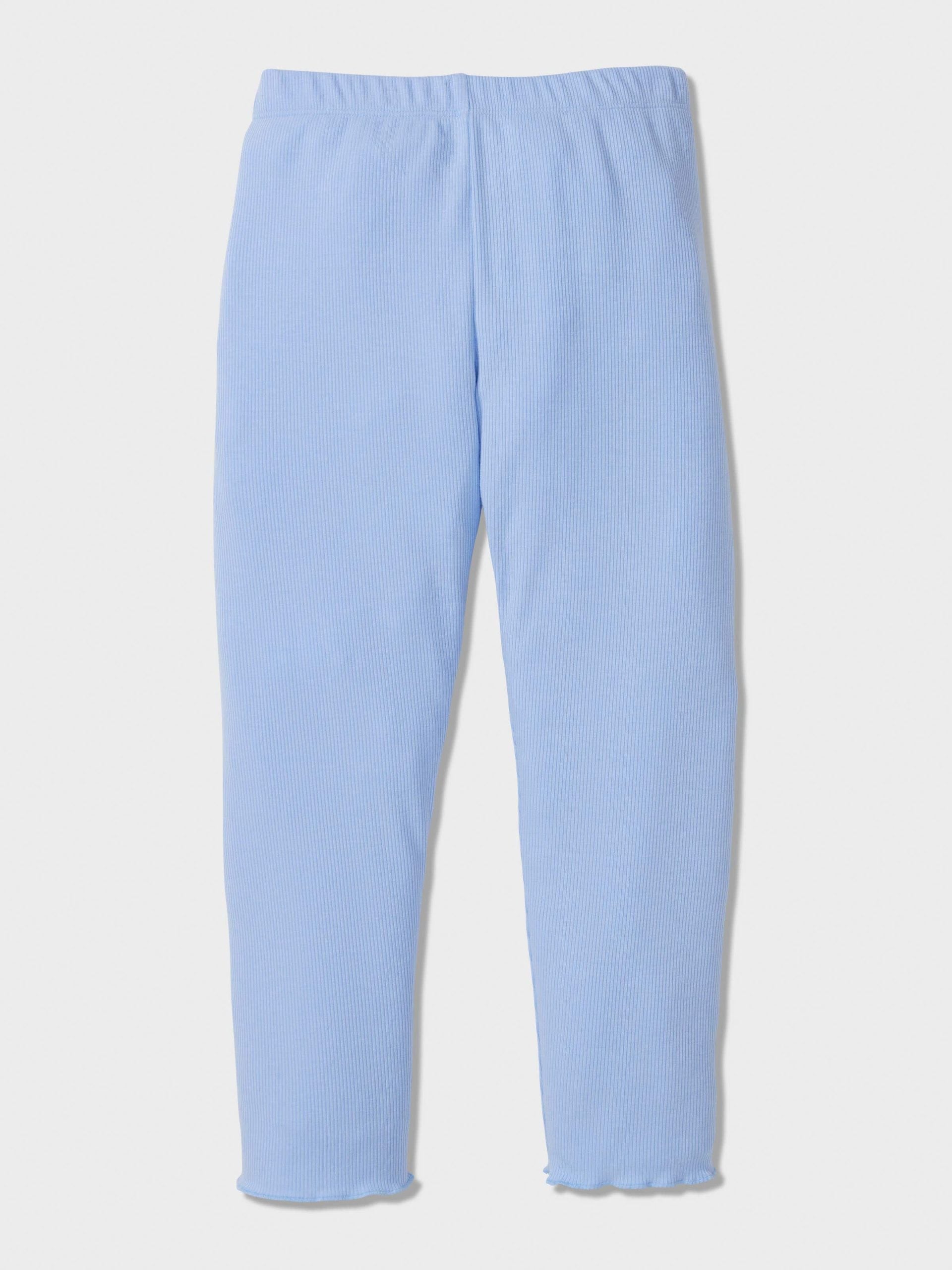 Girls Rib Long Pj Set Blue image 1