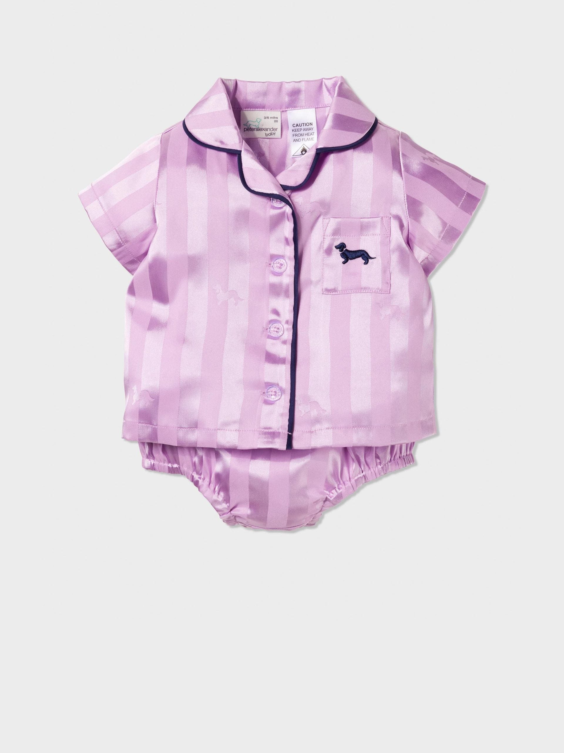 Baby Stripe Lilac Chic Satin Pj Set lilac image 0