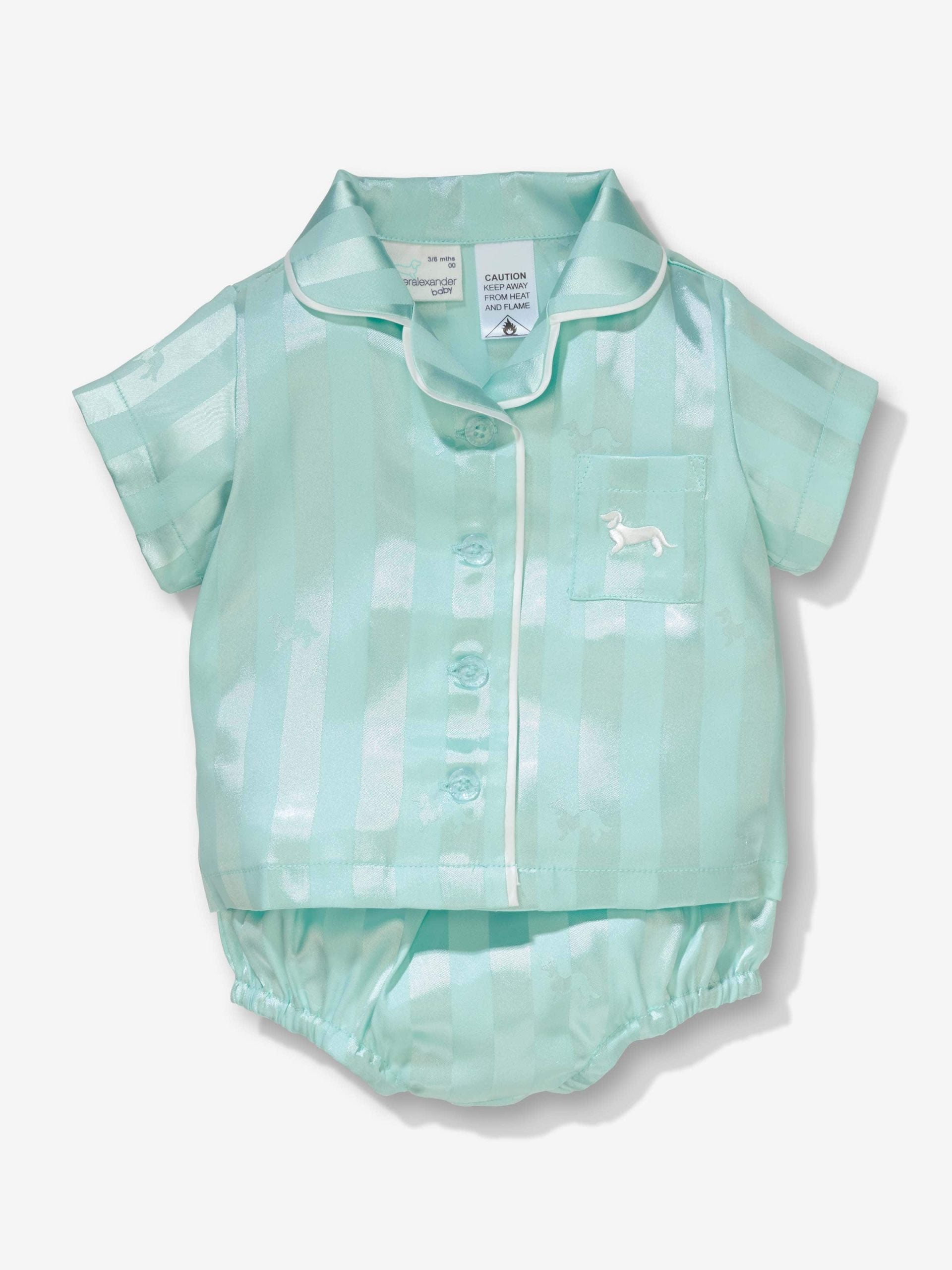 Baby Aqua Satin Pj Set aqua image 2