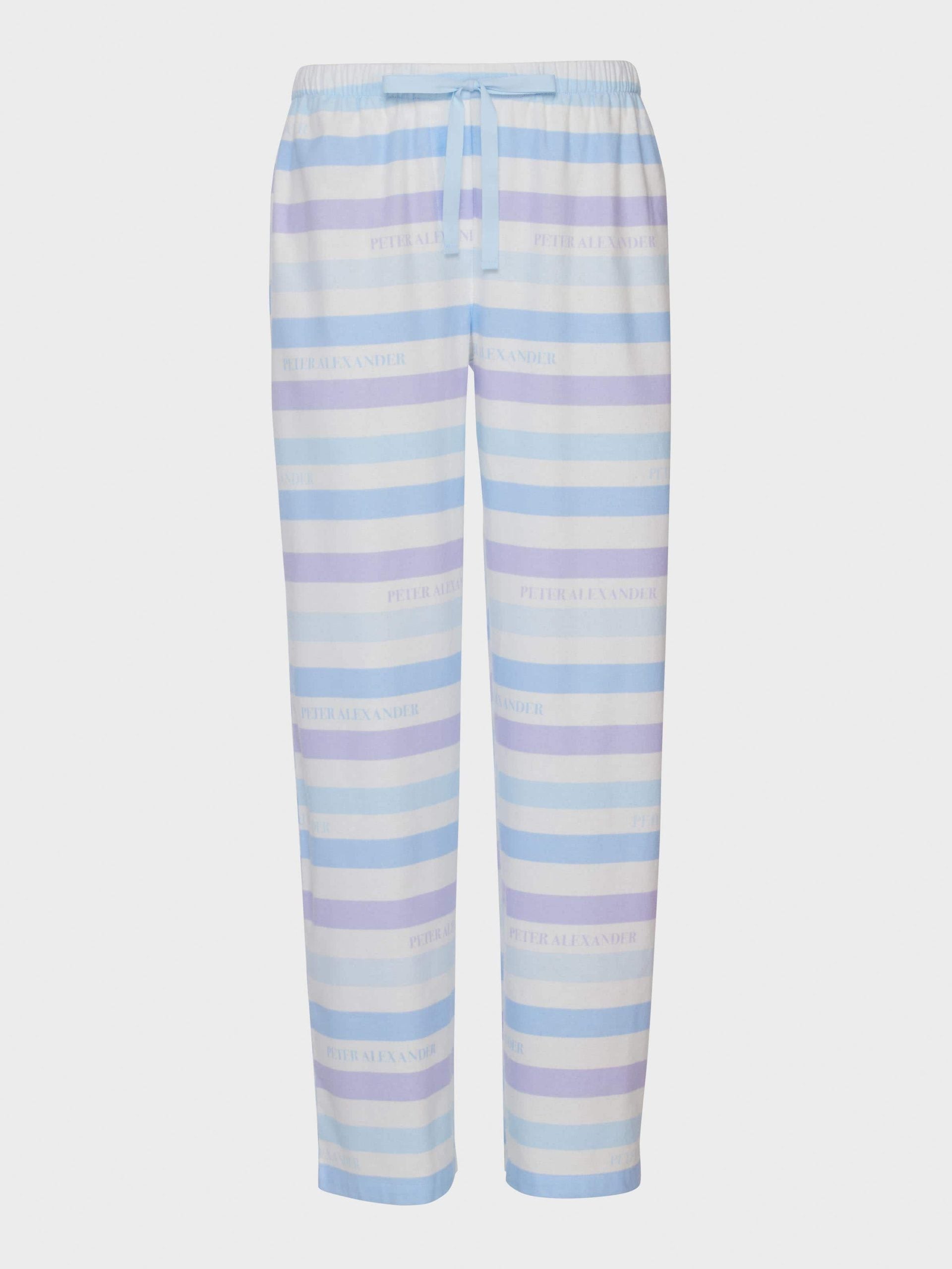 Blue Branded Stripe Classic Flannelette Pj Pant multi image 3