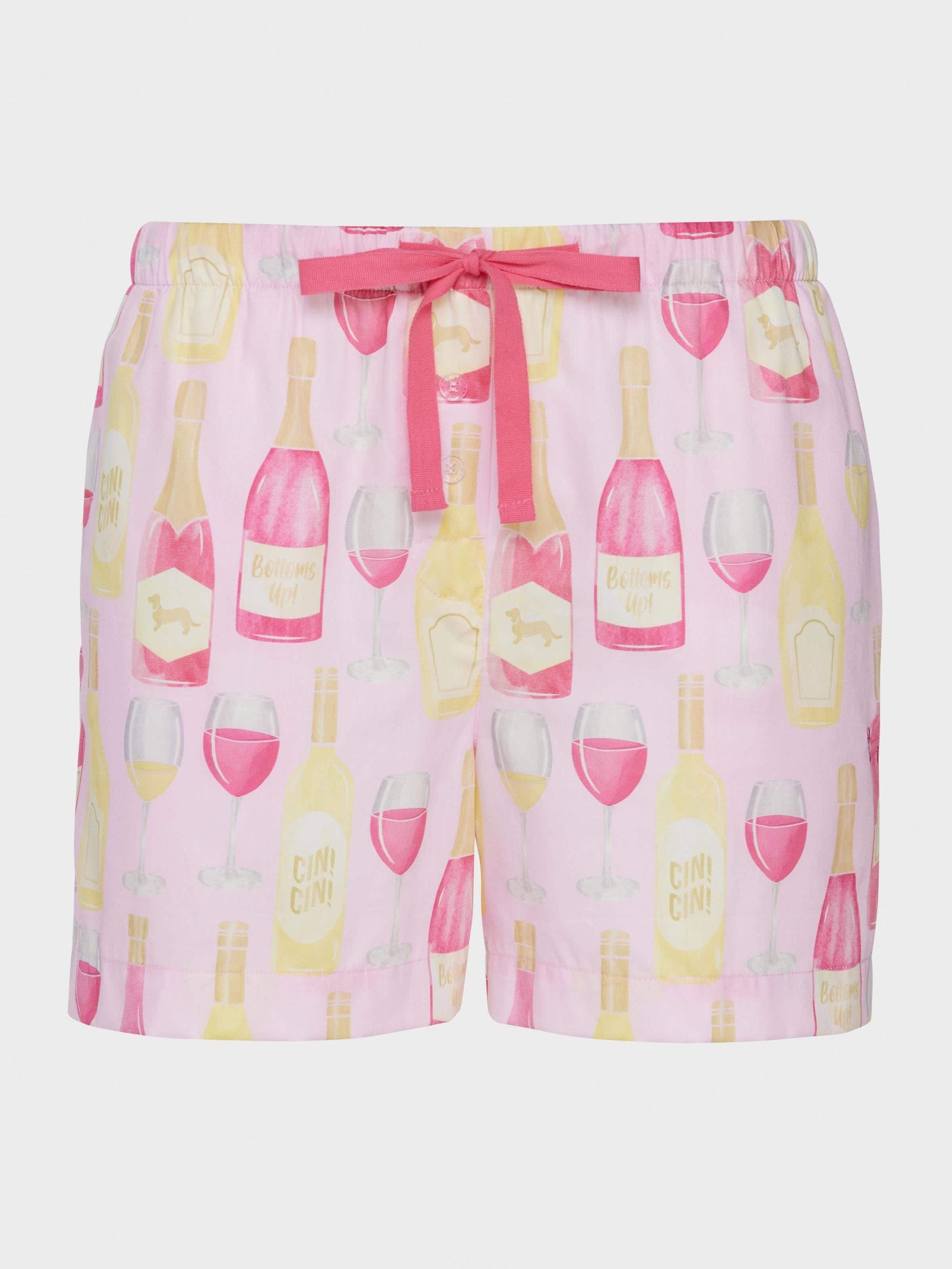 Wine Time 100% Cotton Mid Short multi image 3