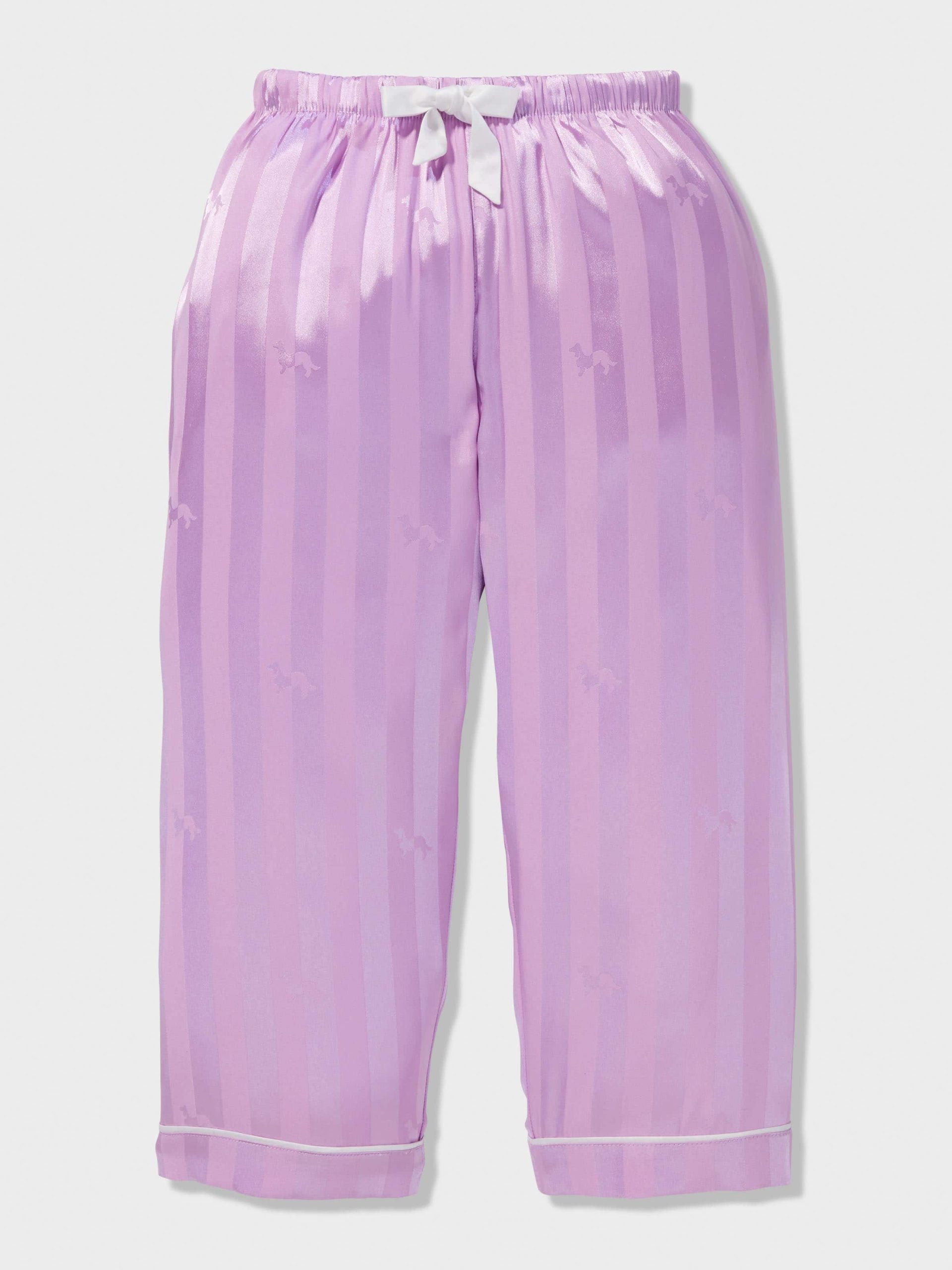 Girls Lilac Classic Satin Pj Set lilac image 1